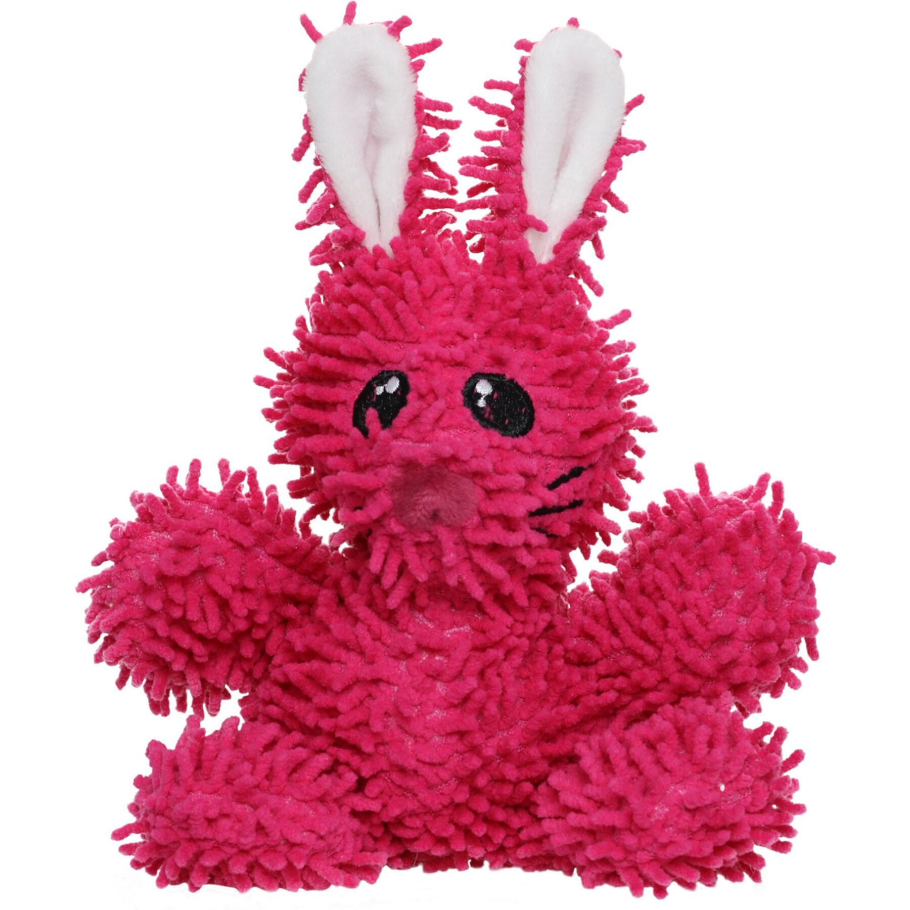 Mighty Jr Microfiber Ball Rabbit Squeaky Plush Dog Toy, Pink Mighty