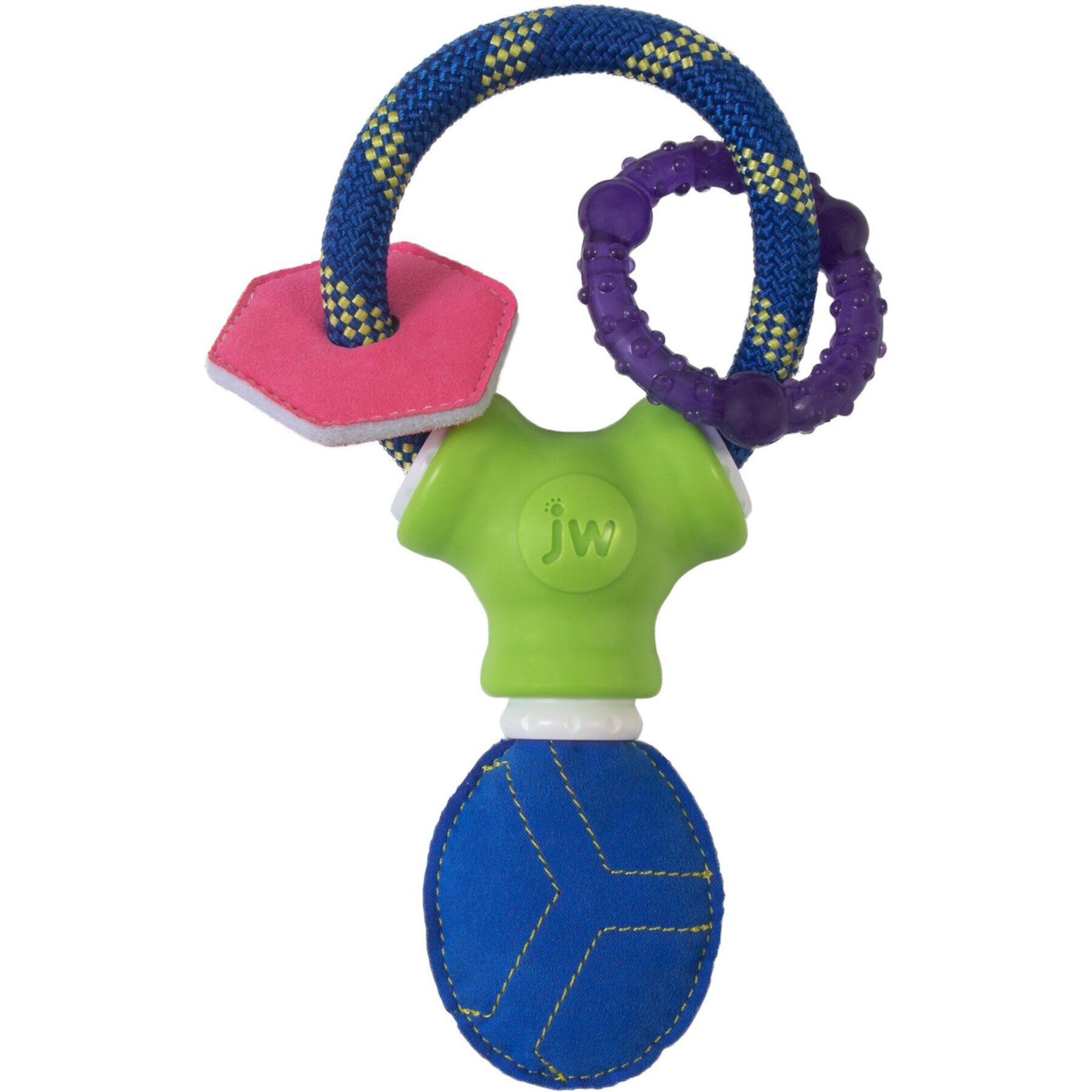 JW Pet Puppy Connects Soft-Ee Dog Toy, Multicolor JW Pet