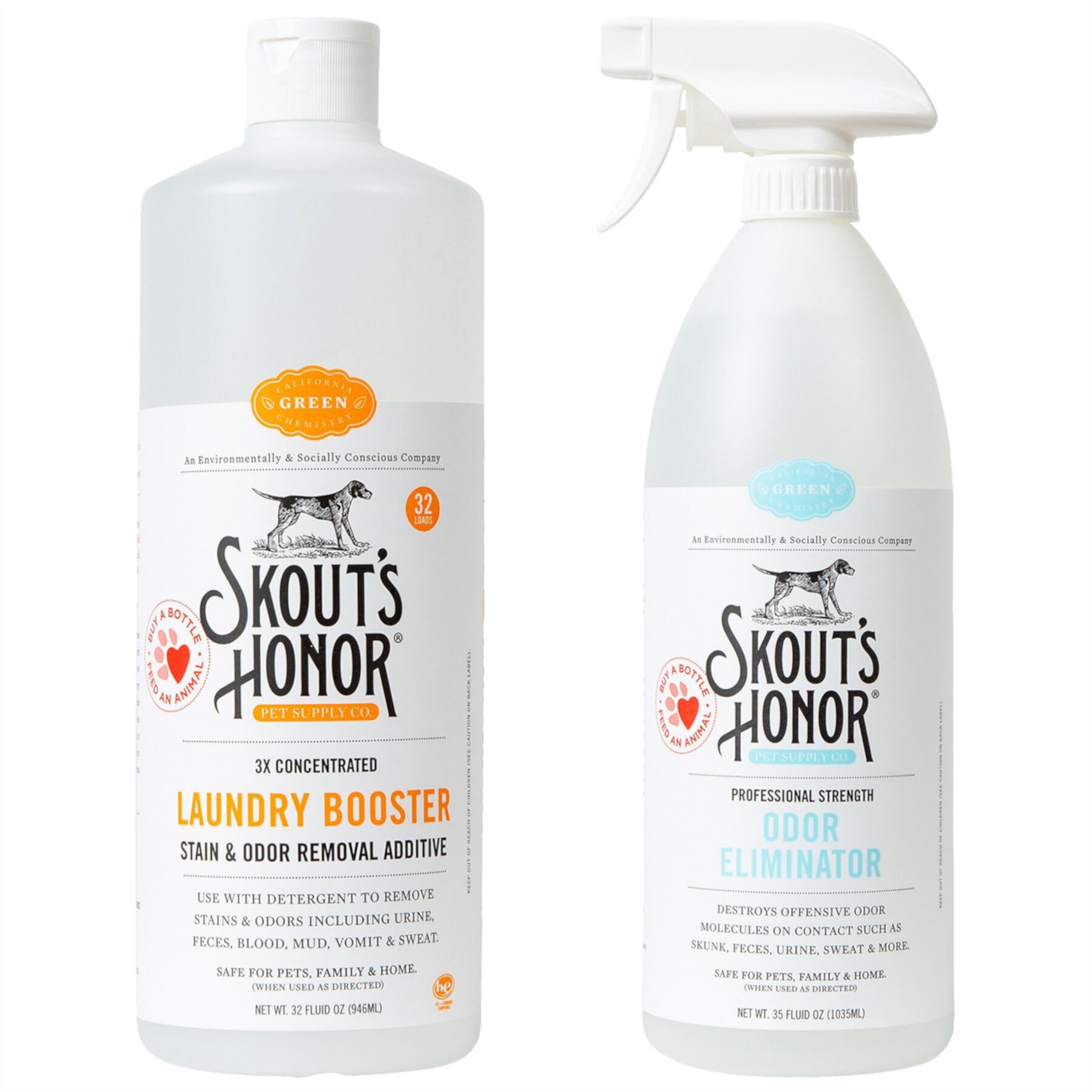 Skout's Honor Laundry Booster Stain & Odor Removal Additive & Skout's Honor Professional Strength Odor Eliminator Skout'S Honor