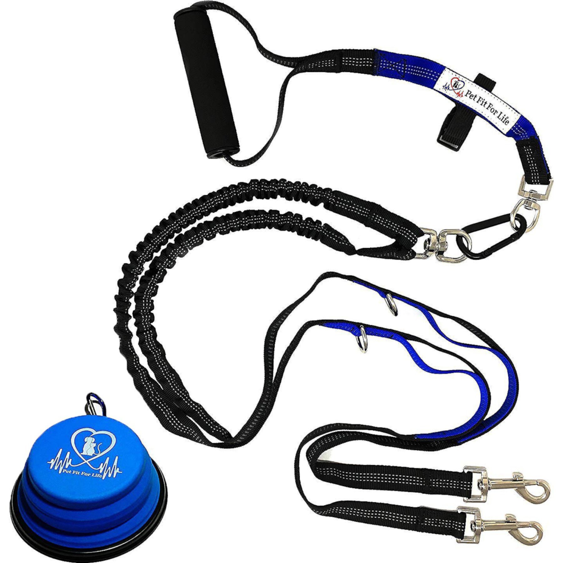 Pet Fit For Life Dual Dog Leash with Bowl Pet Fit For Life