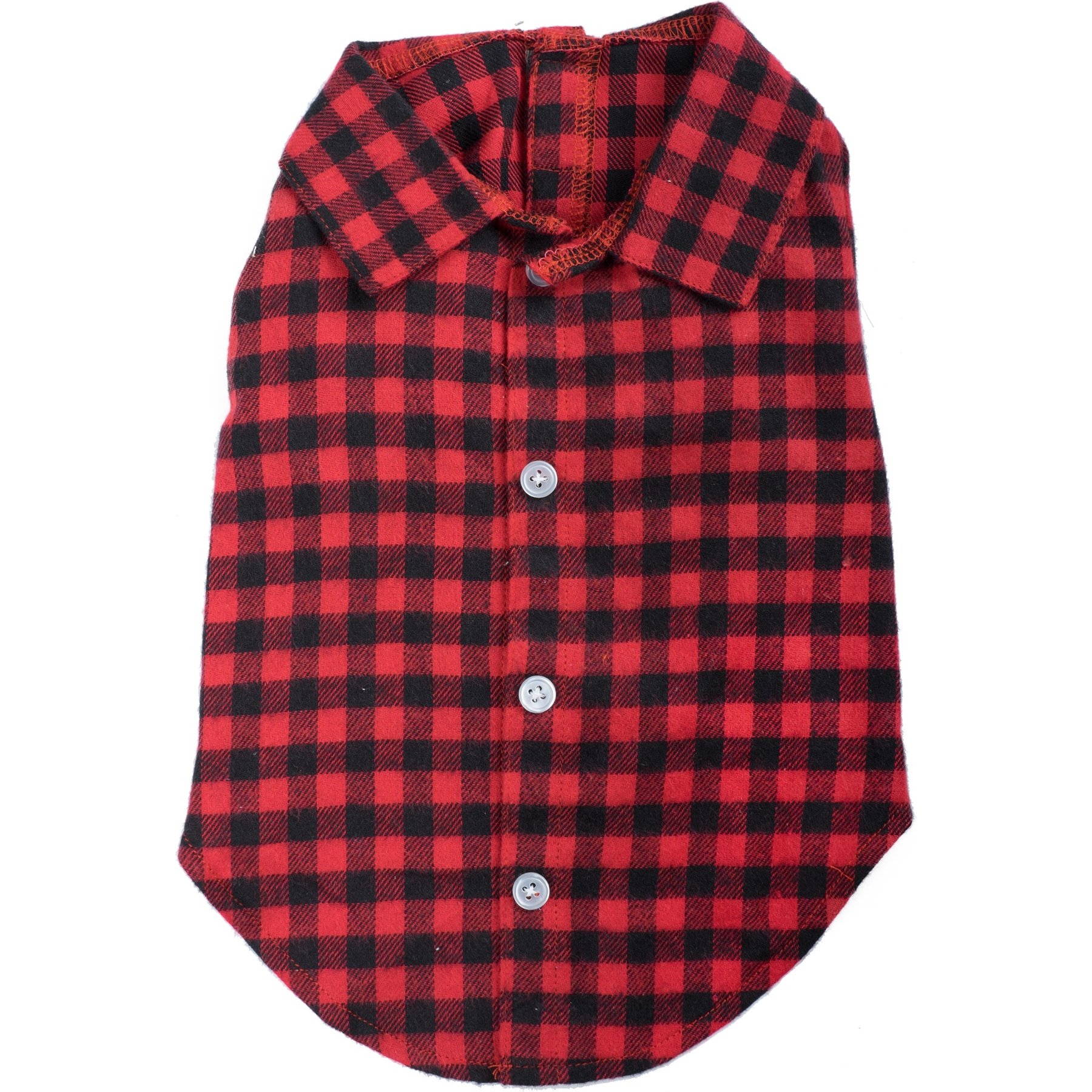 The Worthy Dog Buffalo Plaid Dog Shirt, Red/Black The Worthy Dog