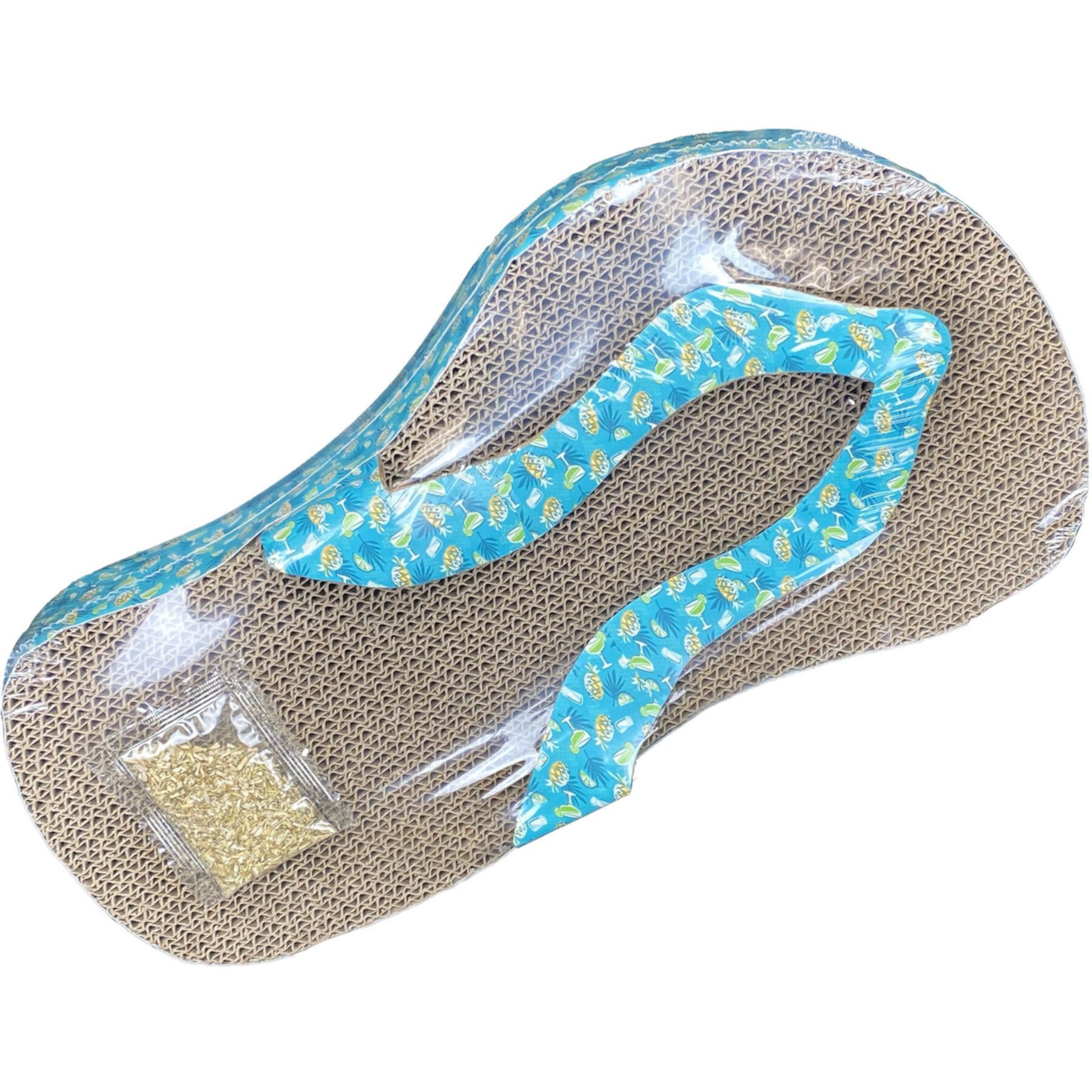 Multipet Margaritaville Flip Flop Cat Scratcher Toy with Catnip, 16-in Multipet