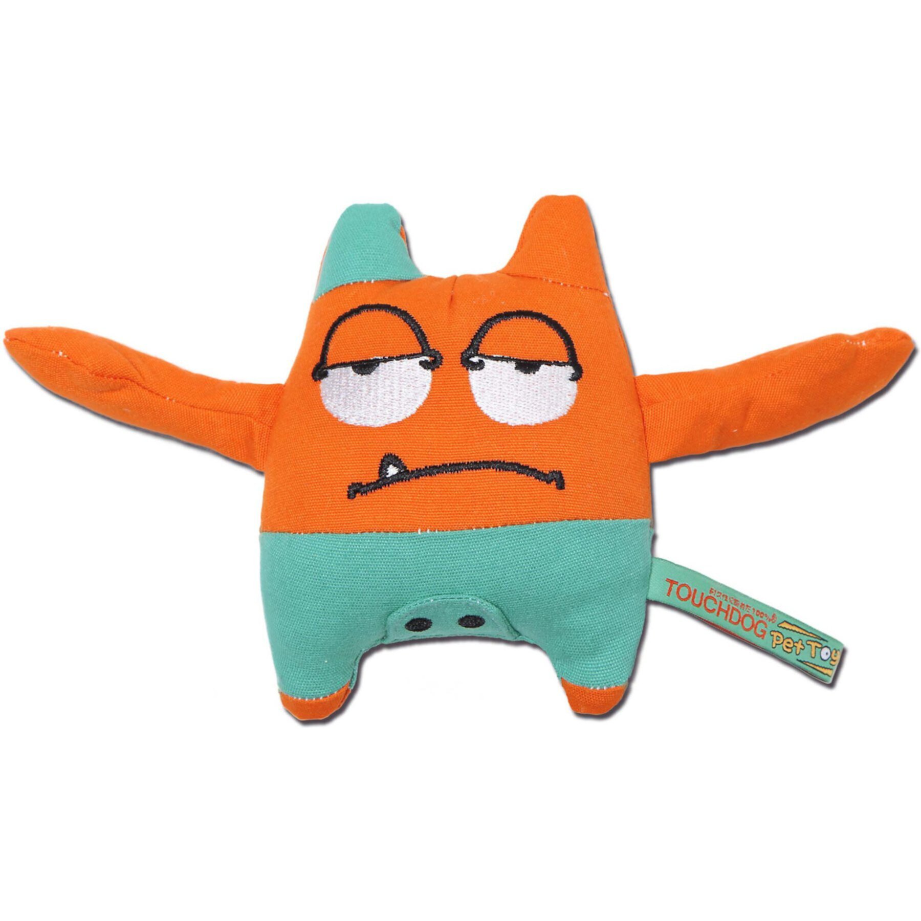 Touchdog Cartoon Sleepy Monster Plush Dog Toy Touchdog