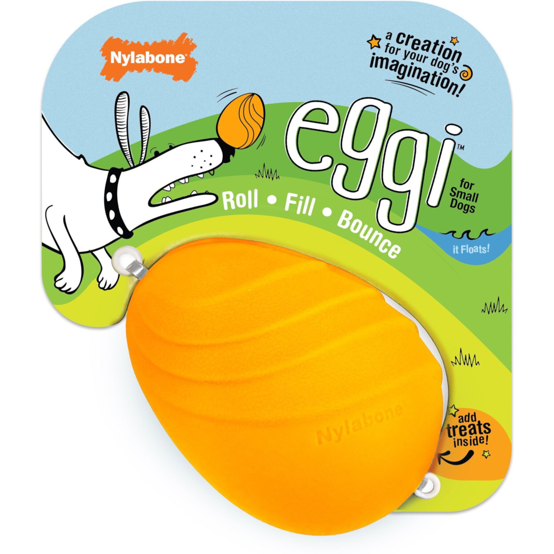 Nylabone Creative Play Eggi Treat Dispenser Dog Toy Nylabone