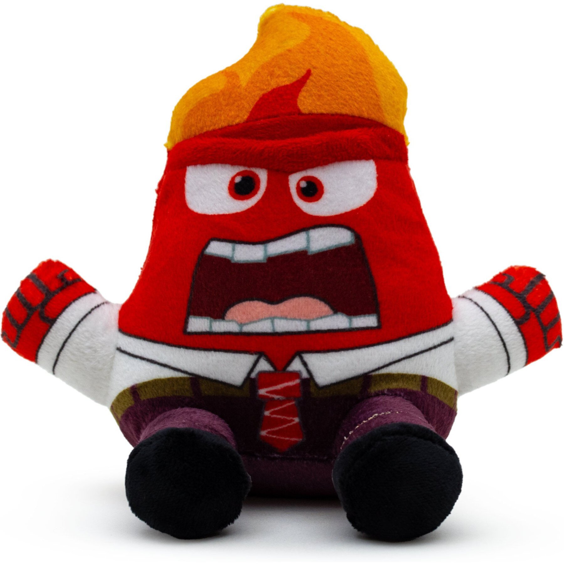 Buckle-Down Disney Inside Out Anger Sitting Squeaky Plush Dog Toy, Red Buckle-Down