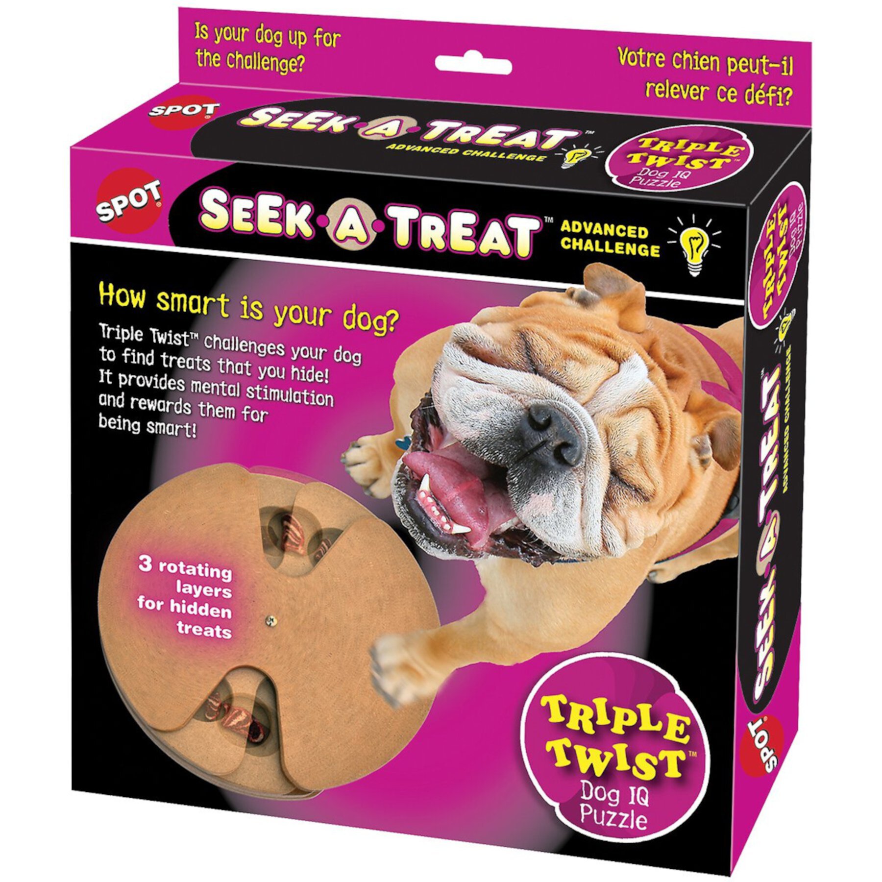 Ethical Pet Seek-A-Treat Advanced Challenge Triple Twist Puzzle Dog Toy Ethical Pet