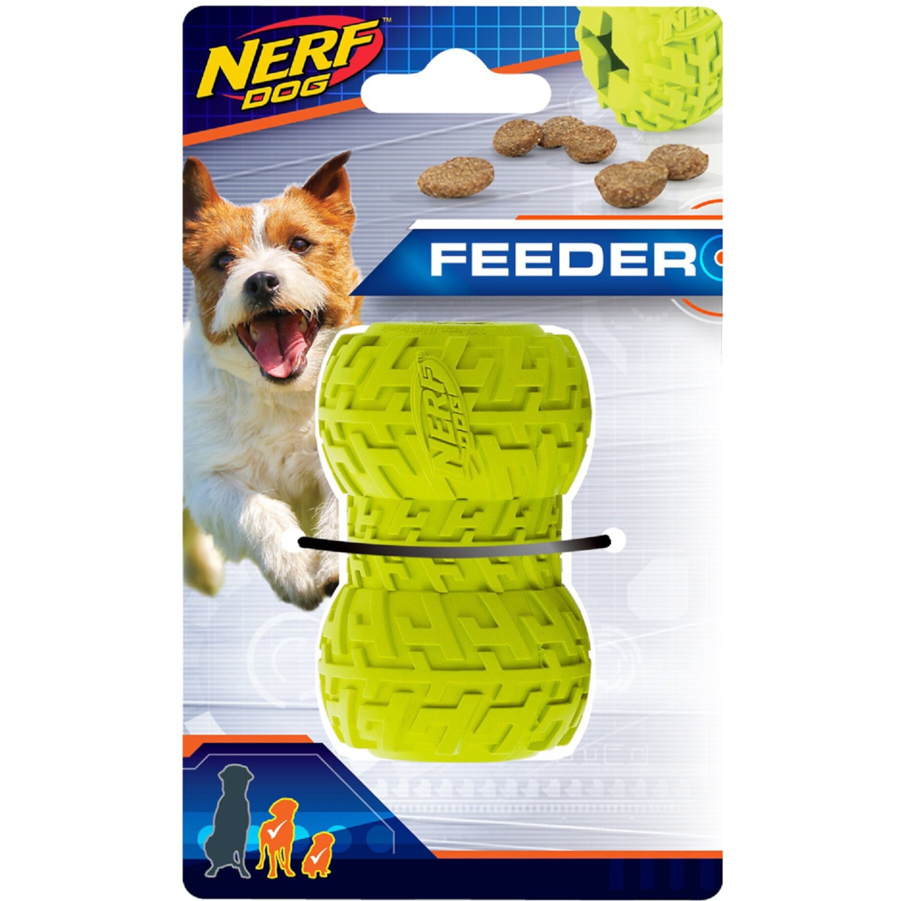 Nerf Dog Tire Feeder Dog Toy, 2.75-in Nerf Dog