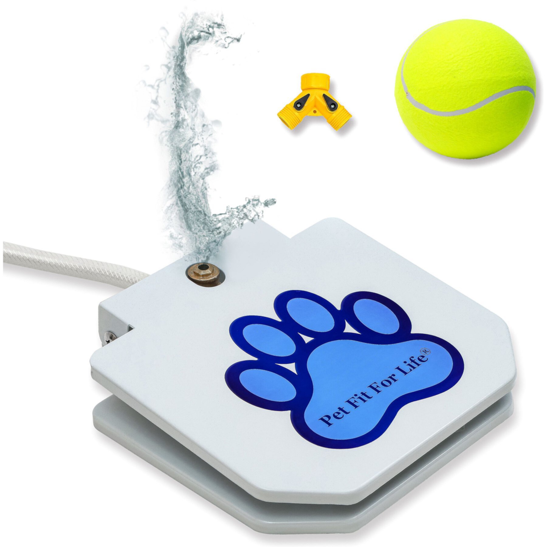 Pet Fit For Life Dog Step-on Sprinkler Dog Toy, Silver Pet Fit For Life