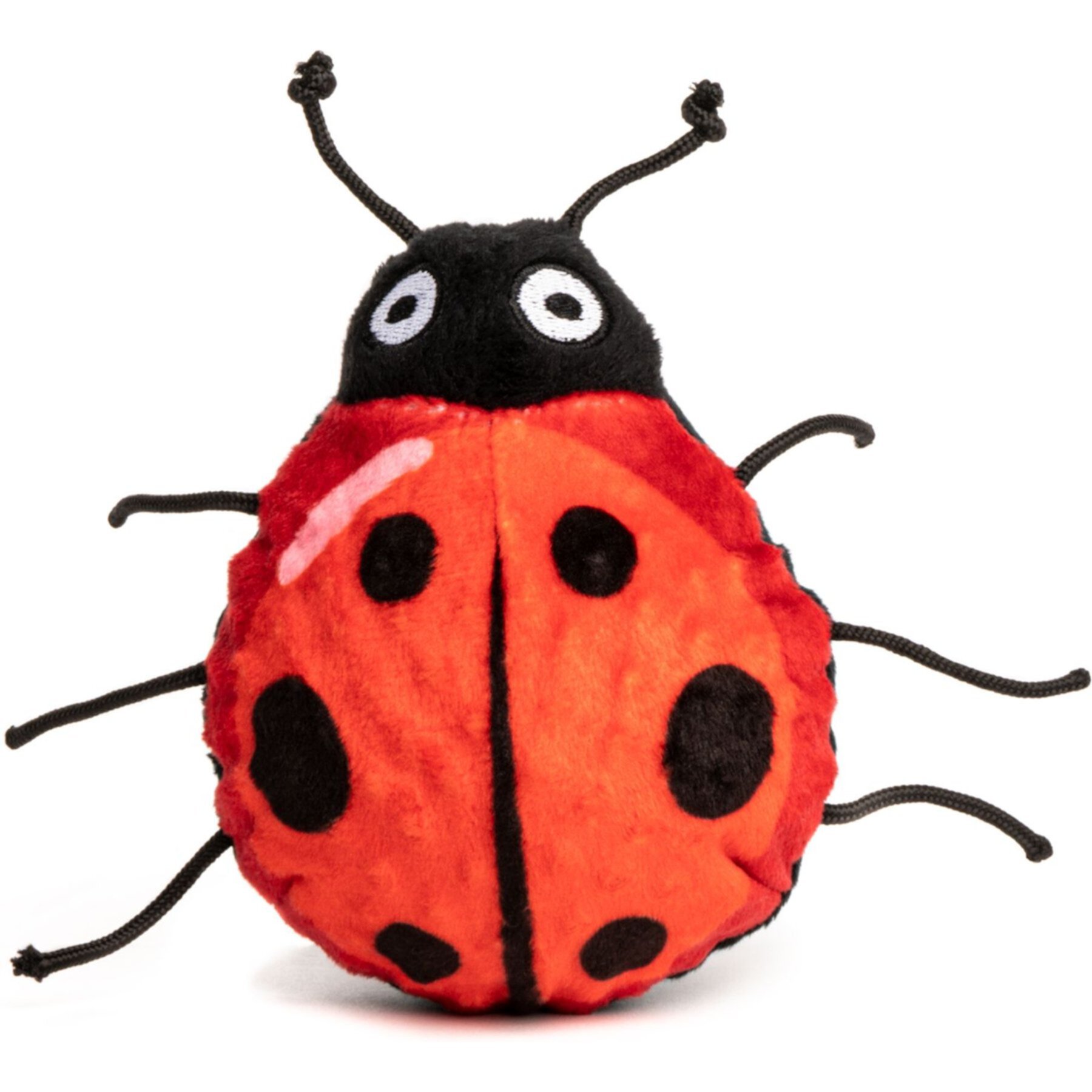 fabdog Lady Bug Faball Squeaky Stuffing-Free Dog Toy, Red fabdog