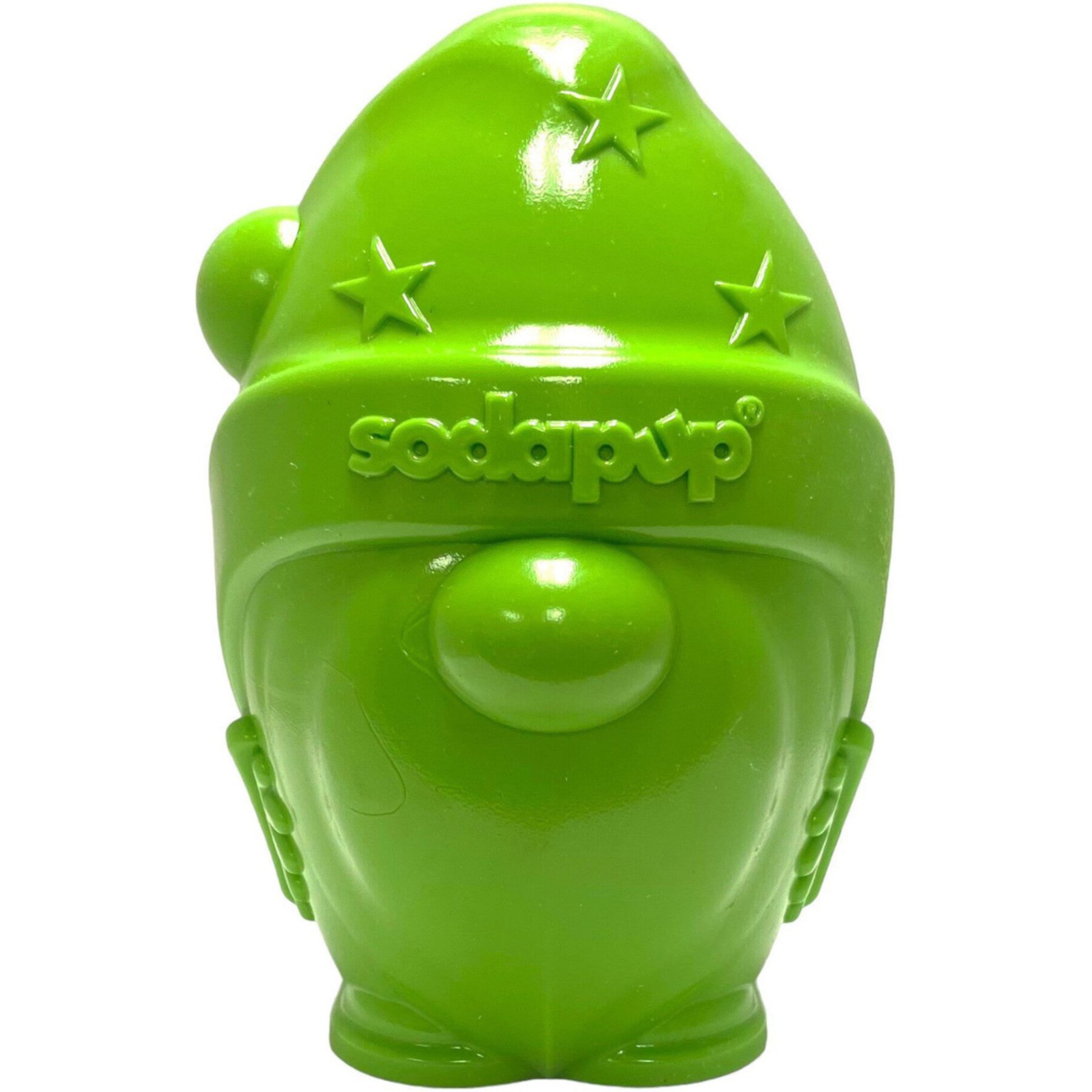 SodaPup Gnome Tough Dog Treat Dispenser Toy, Green, Medium/Large SodaPup