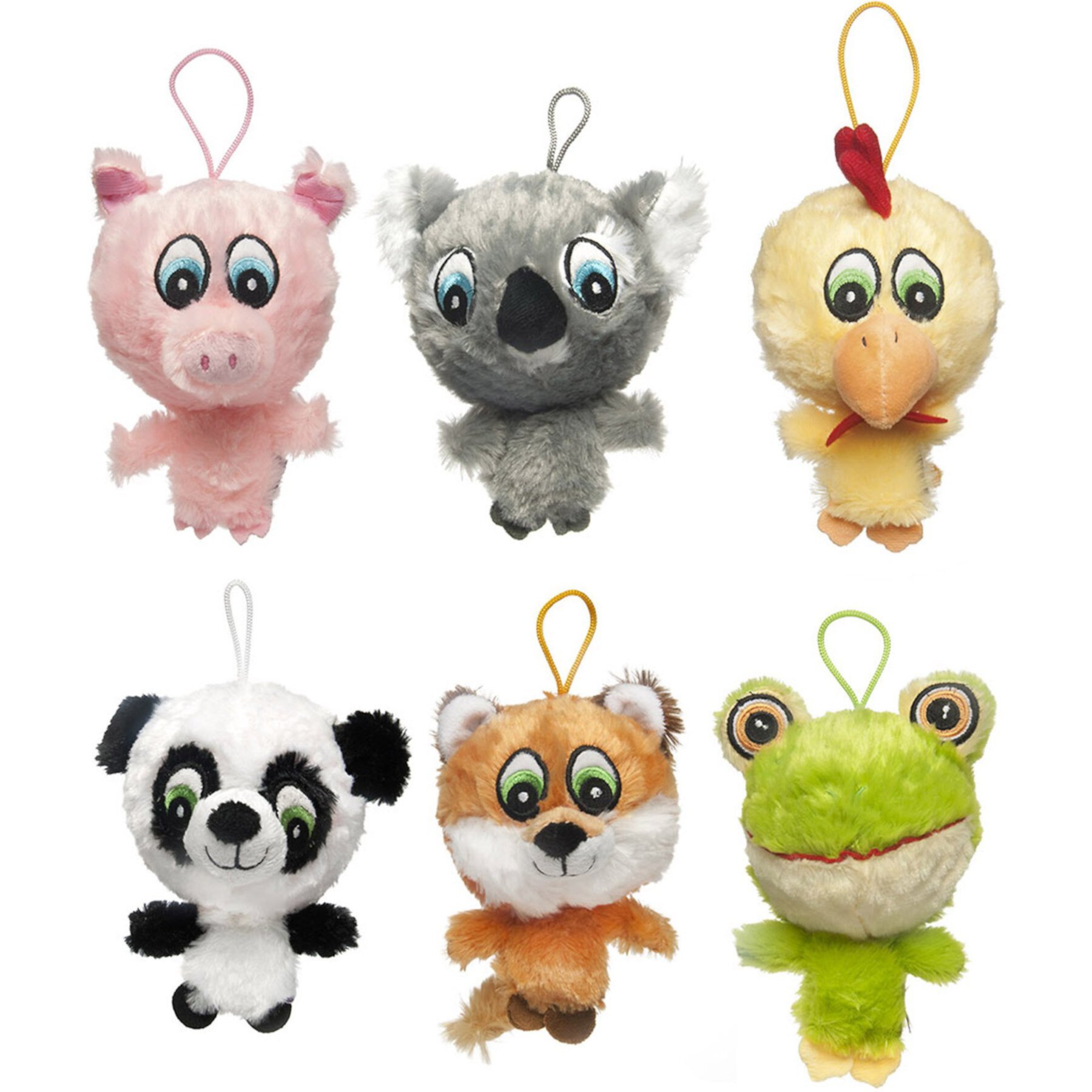 Multipet Knobby Noggins Squeaky Plush Dog Toy, Character Varies Multipet