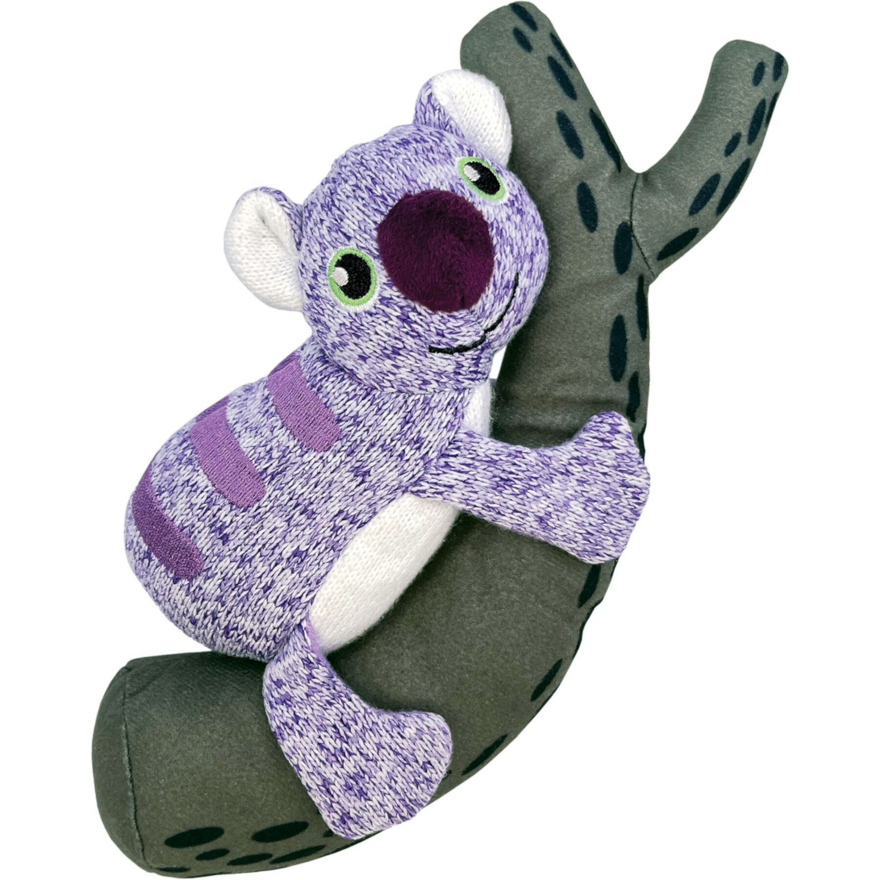 KONG Pull-A-Partz Pals Koala Squeaky Dog Plush Toy, Purple, Small Kong