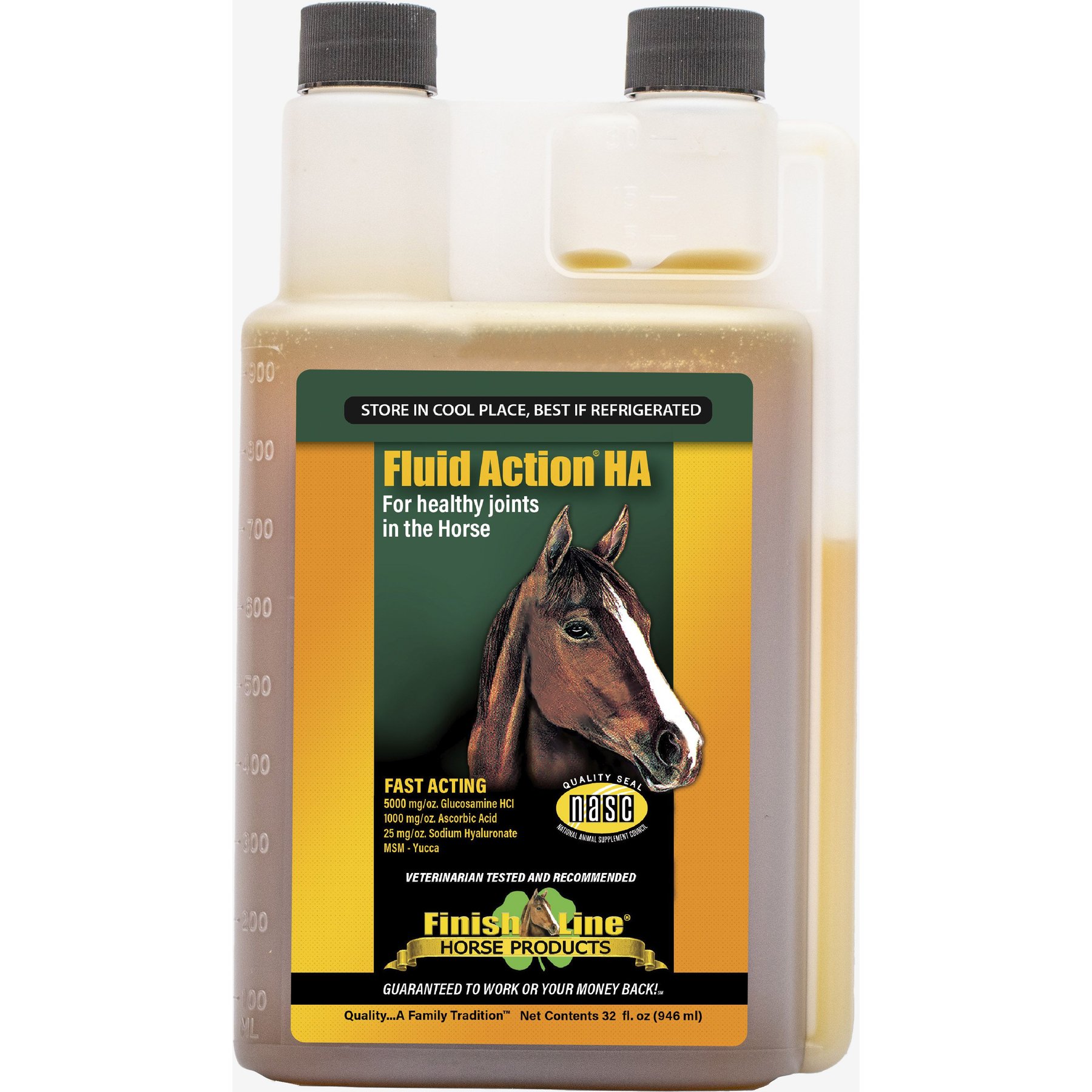 Finish Line Fluid Action HA liquid Horse Supplement Finish Line