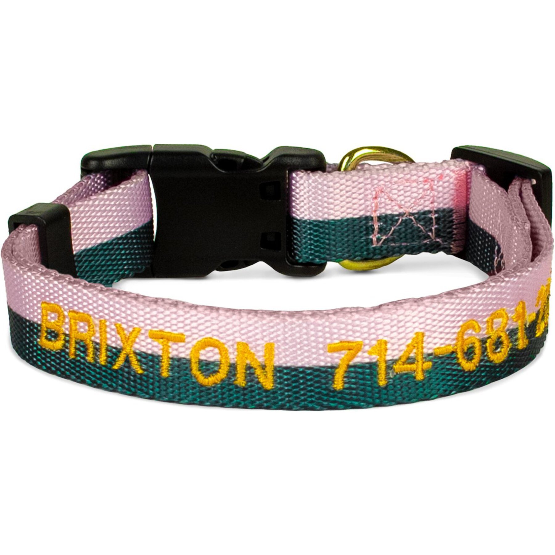 Boulevard Personalized Stripe Dog Collar Boulevard