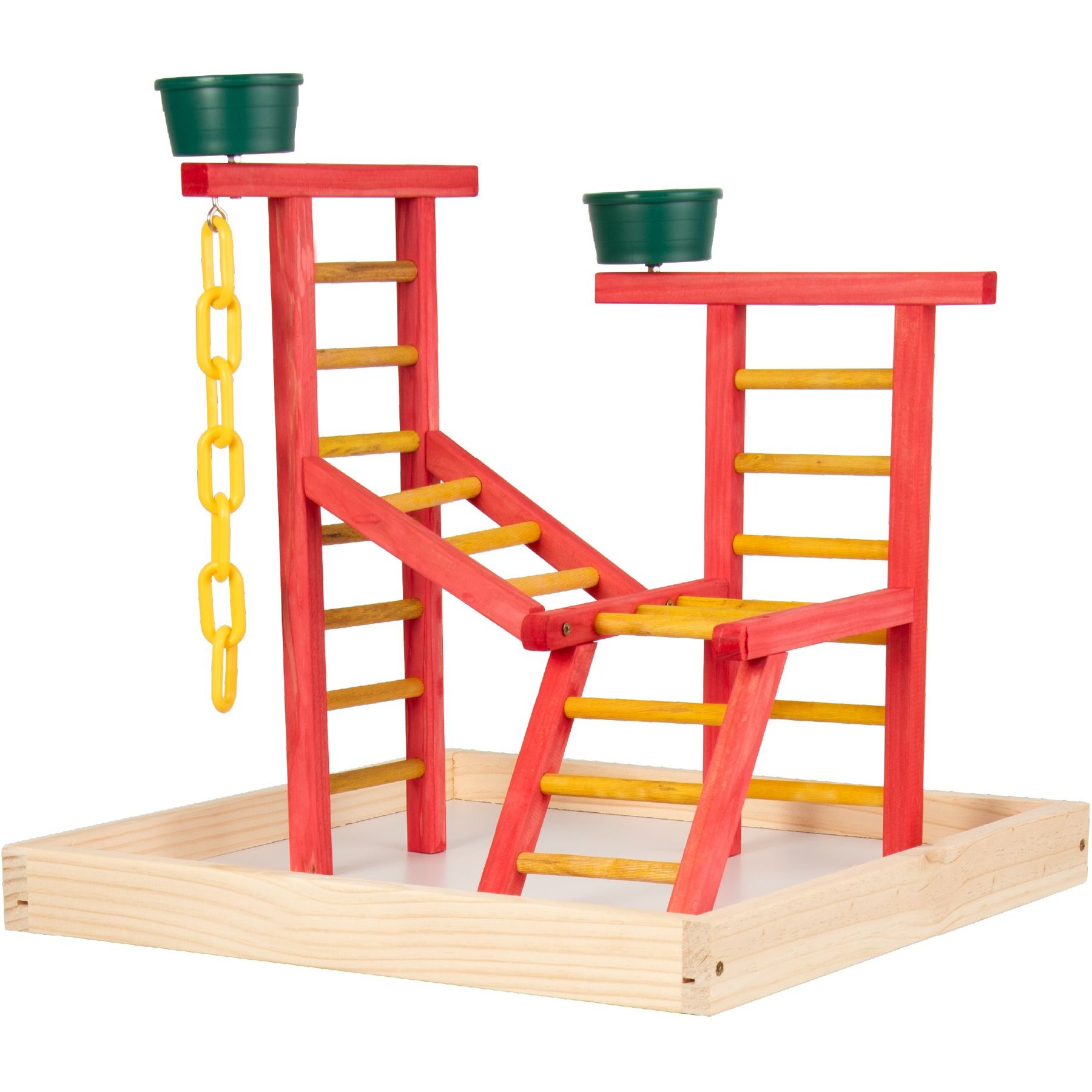 Caitec 18-in Bird Playland with Cups Bird Perch Caitec