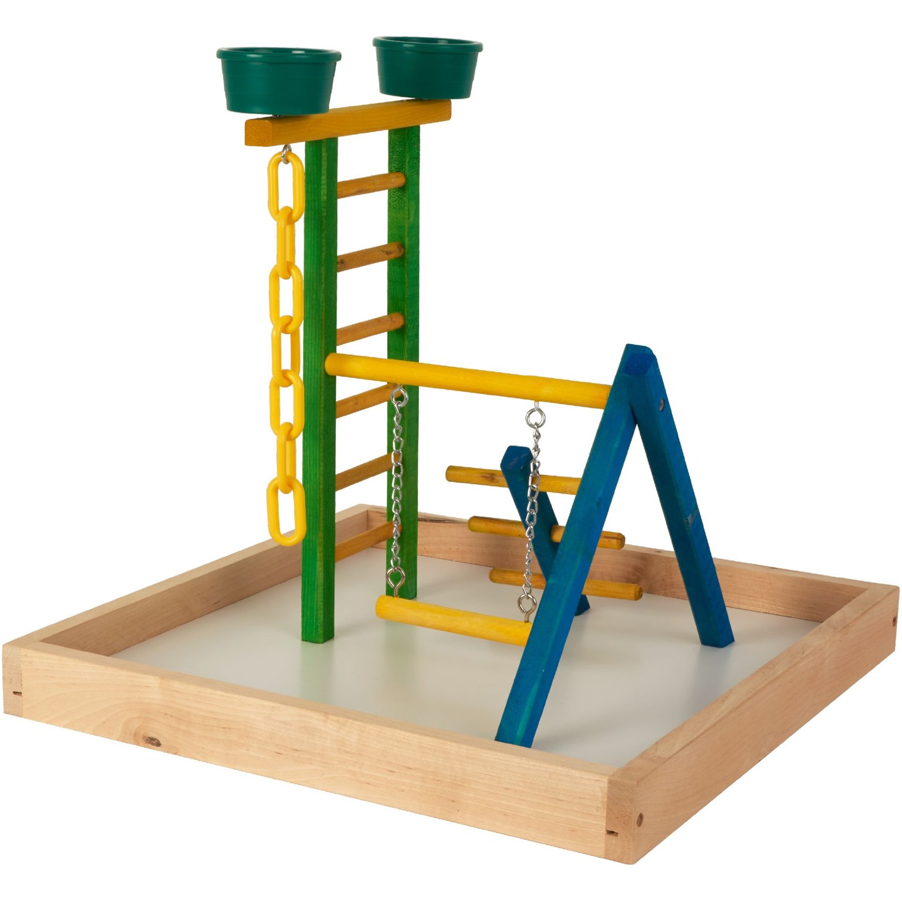 Caitec 18-in Junior Playground with Cups Bird Perch Caitec