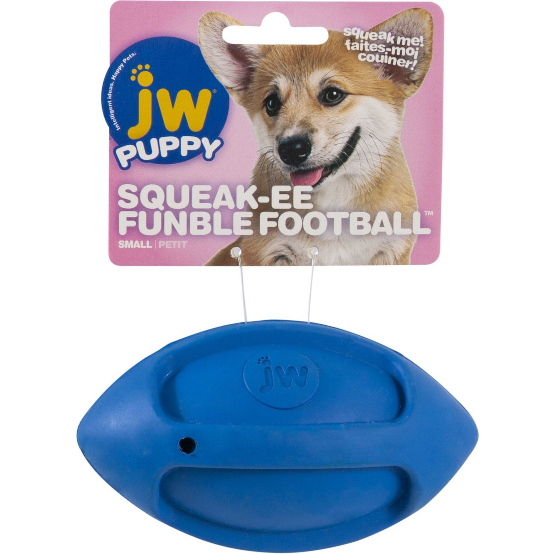 JW Pet iSqueak Funble Football Dog Toy, Color Varies JW Pet