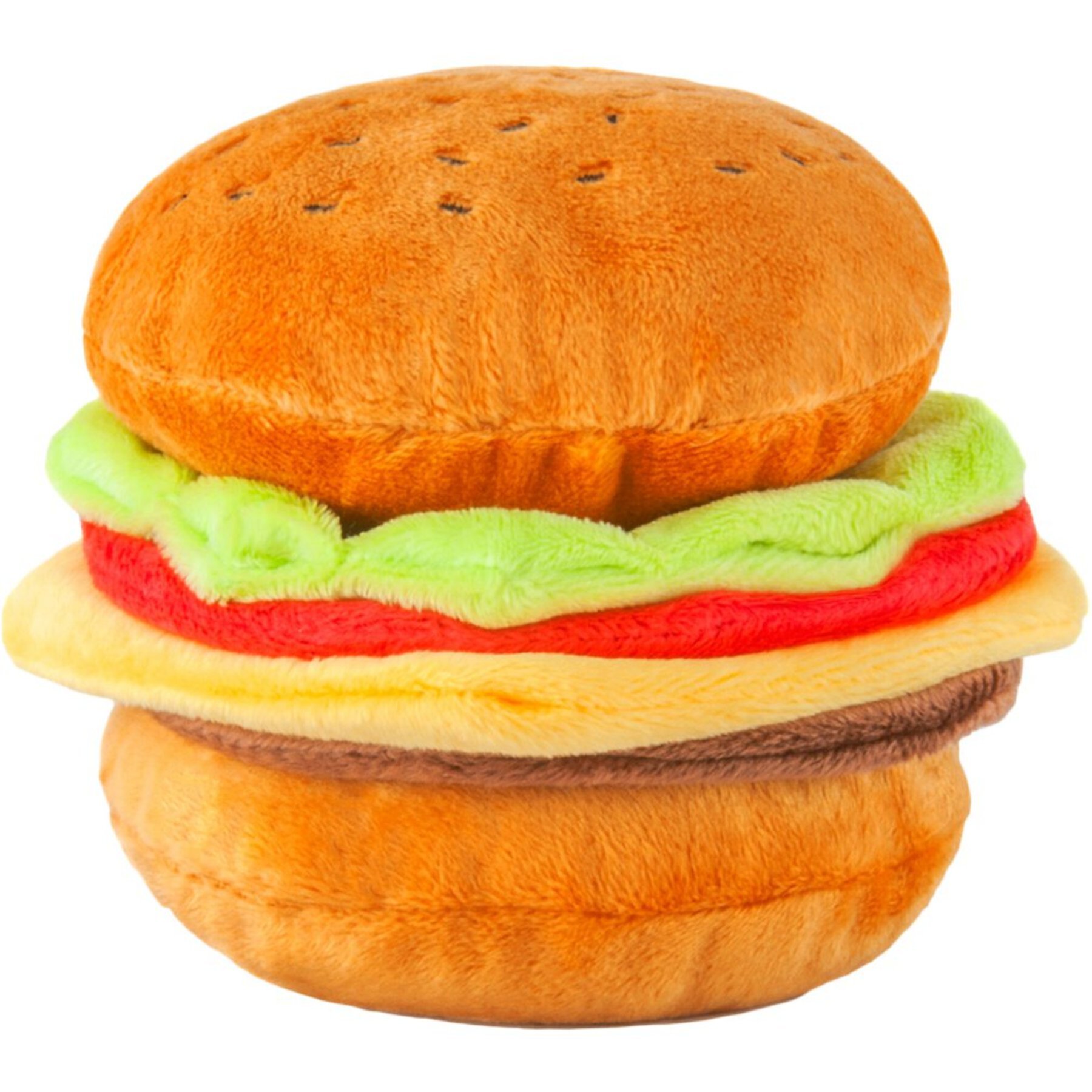 P.L.A.Y. Pet Lifestyle and You American Classic Food Burger Squeaky Plush Dog Toy P.L.A.Y. Pet Lifestyle and You