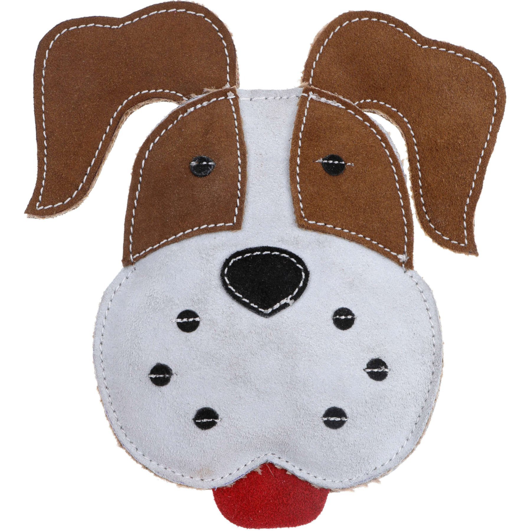 DOOG Country Tails Brown/White Face Dog Chew Toy, White/Brown DOOG