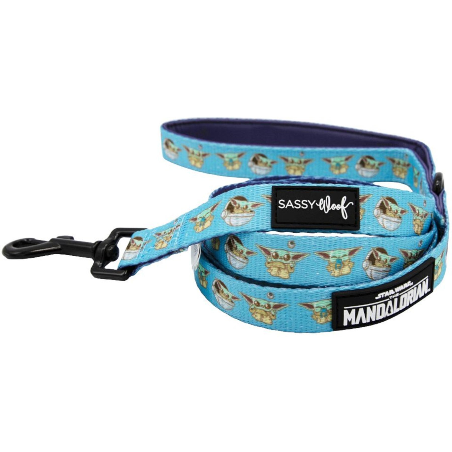 Sassy Woof STAR WARS The Mandalorian Dog Leash, One Size: 5-ft long, 1-in wide Sassy Woof