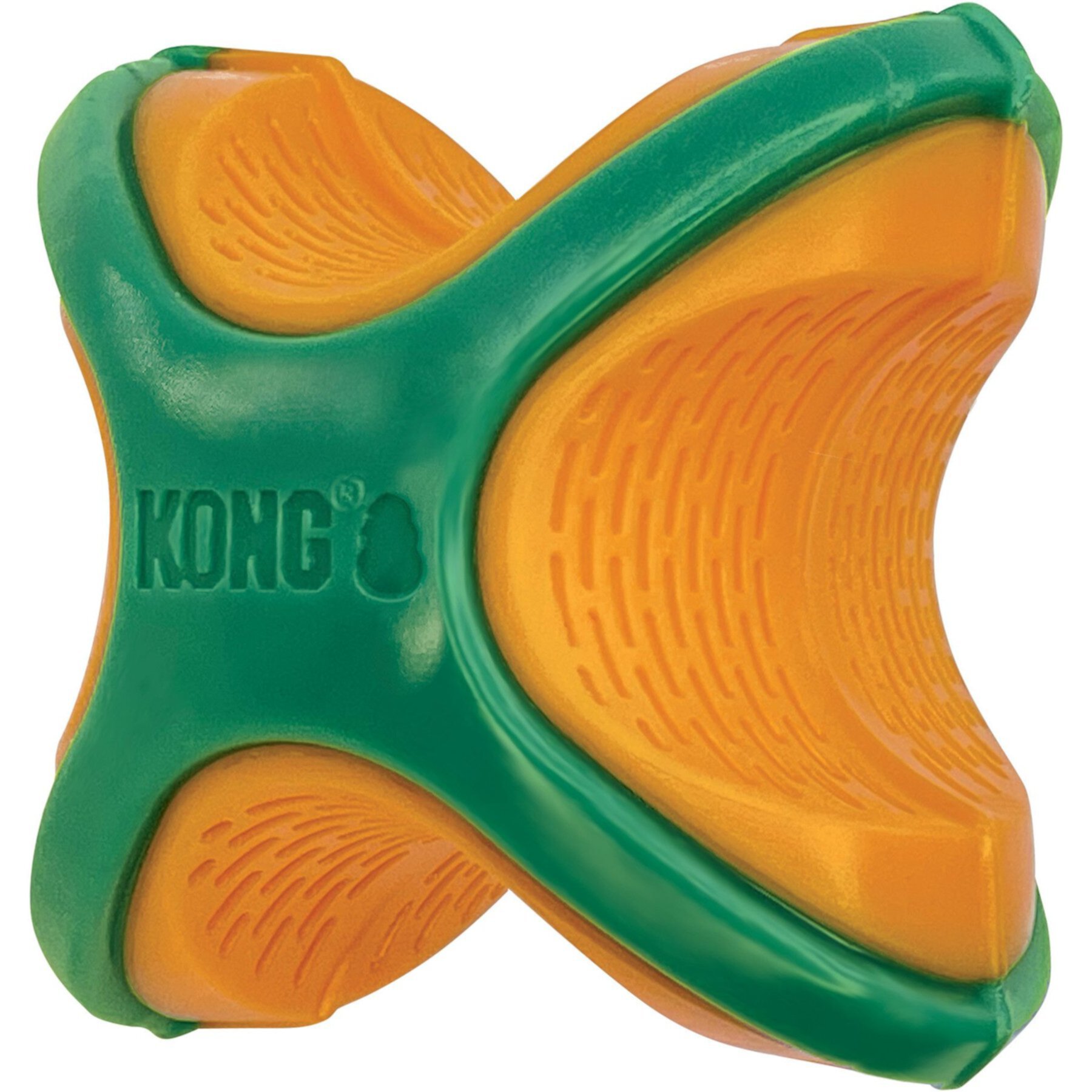 KONG Rambler Rattlez Dog X-Ball Toy, Orange, Large Kong