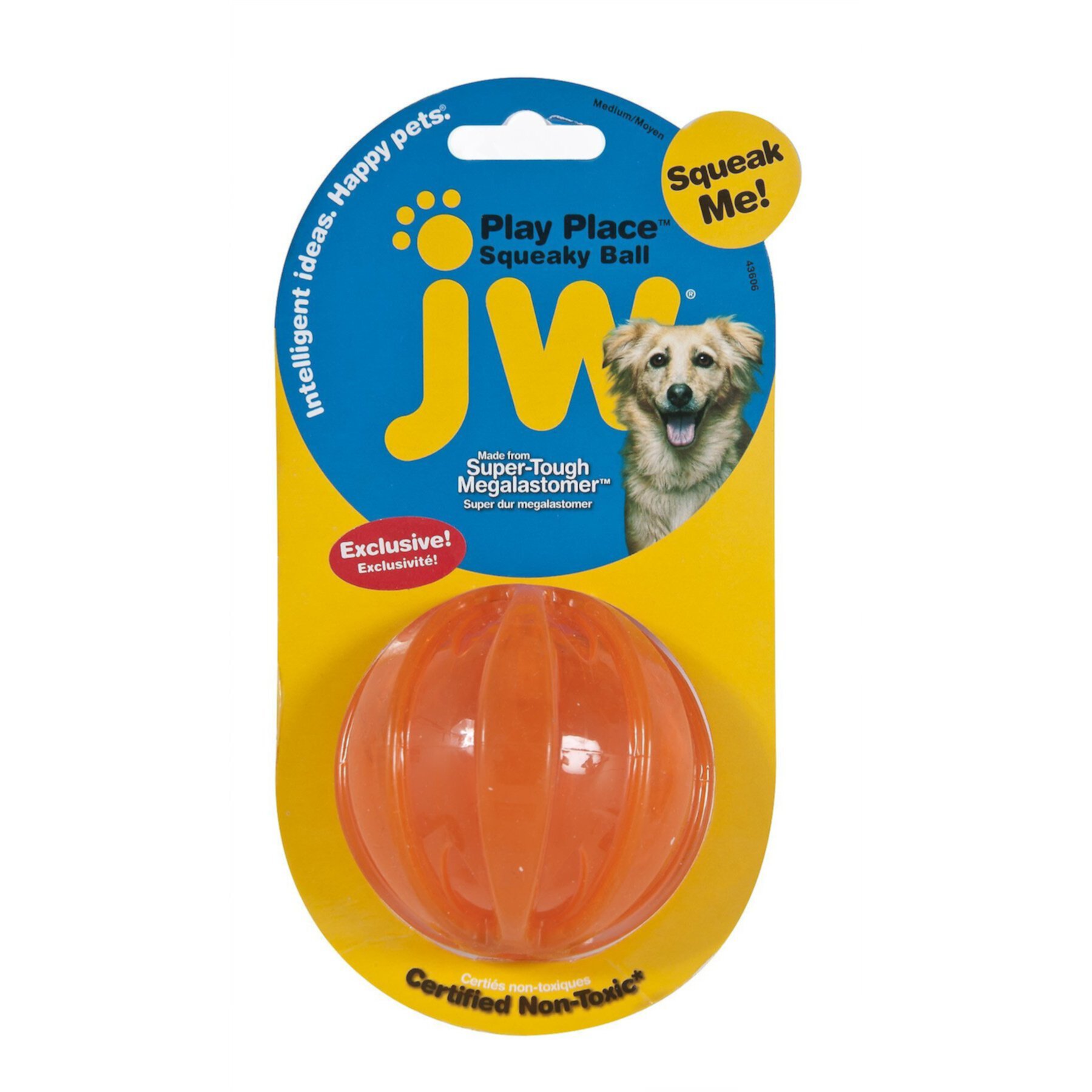 JW Pet Play Place Squeaky Dog Ball, Color Varies JW Pet