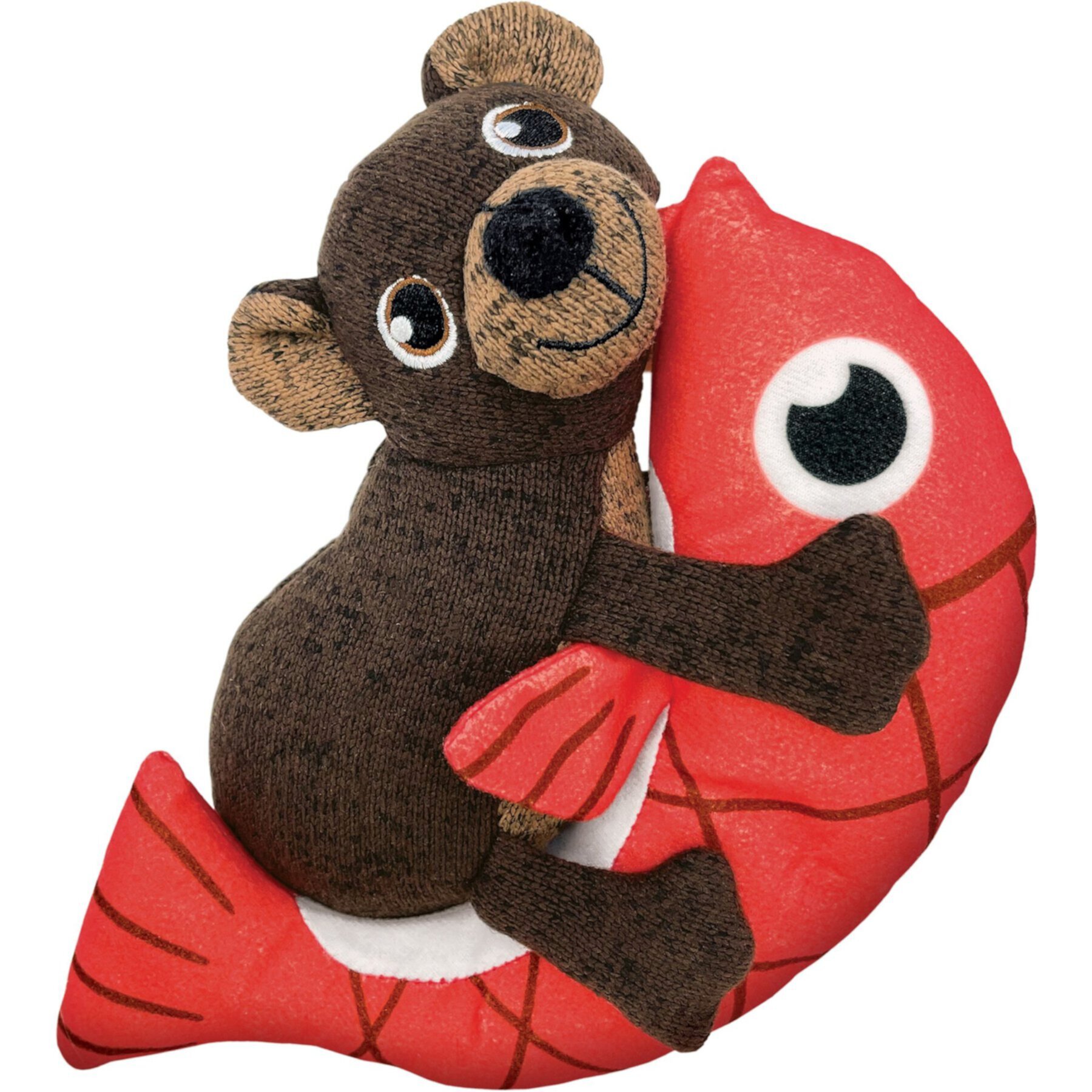 KONG Pull-A-Partz Pals Bear Squeaky Dog Plush Toy, Brown, Medium Kong