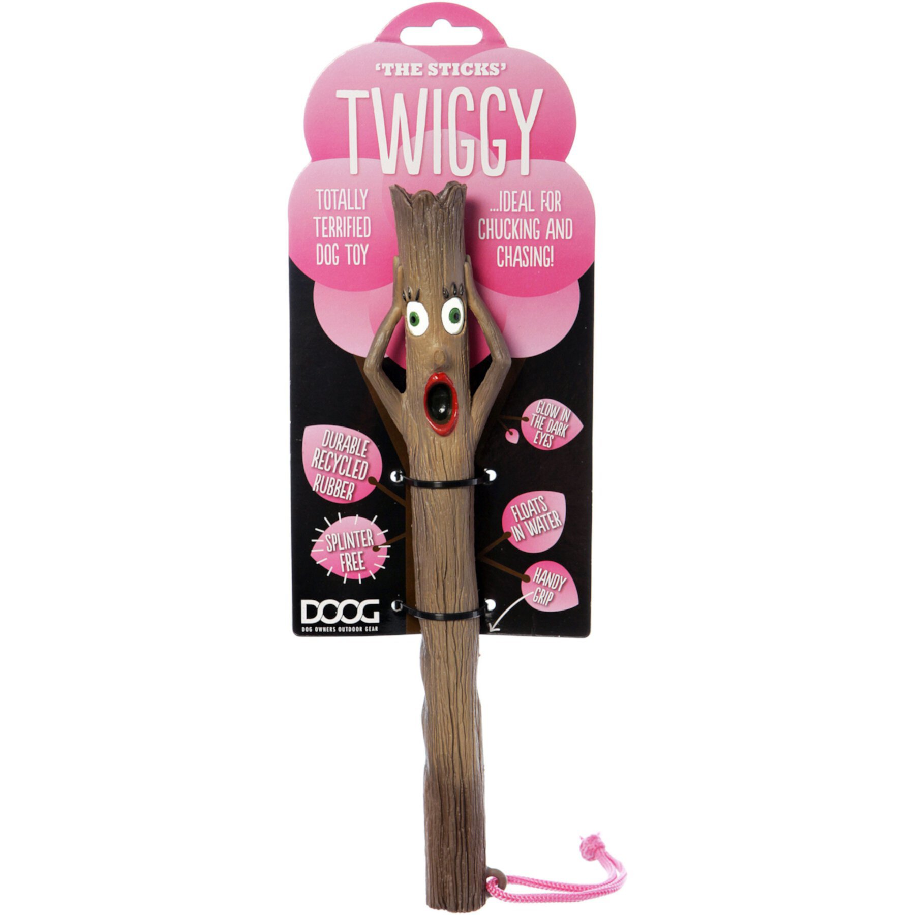 DOOG Stick Family Twiggy Wife Dog Chew Toy, Brown DOOG