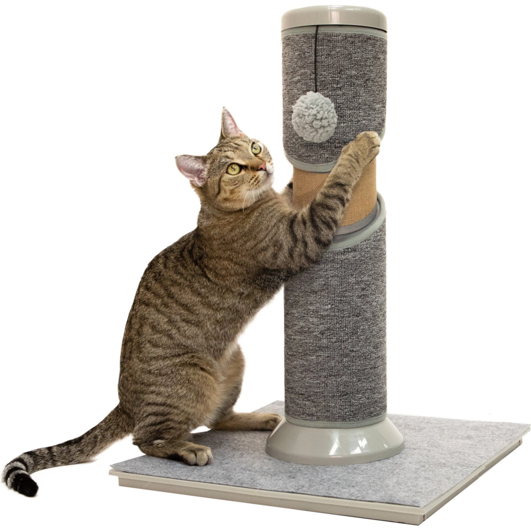 Kitty City Tremendous Twist Sisal Post Scratcher, Grey Kitty City