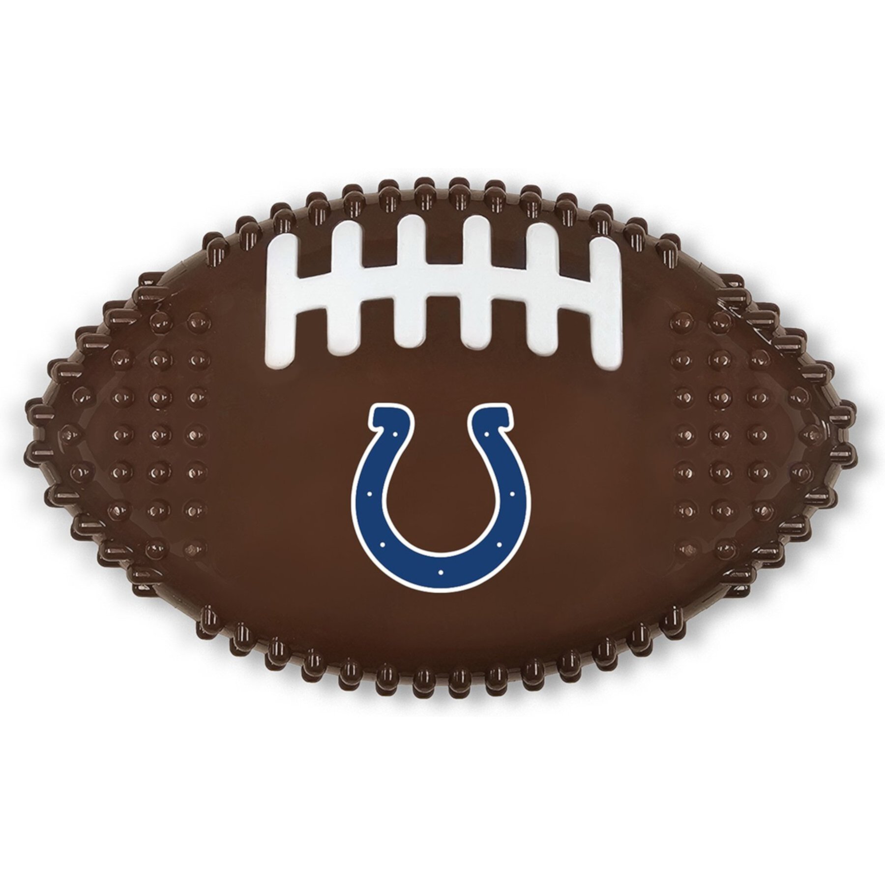 Pets First Indianapolis Colts Hard Nylon Football Dog Chew Toy, Brown Pets First