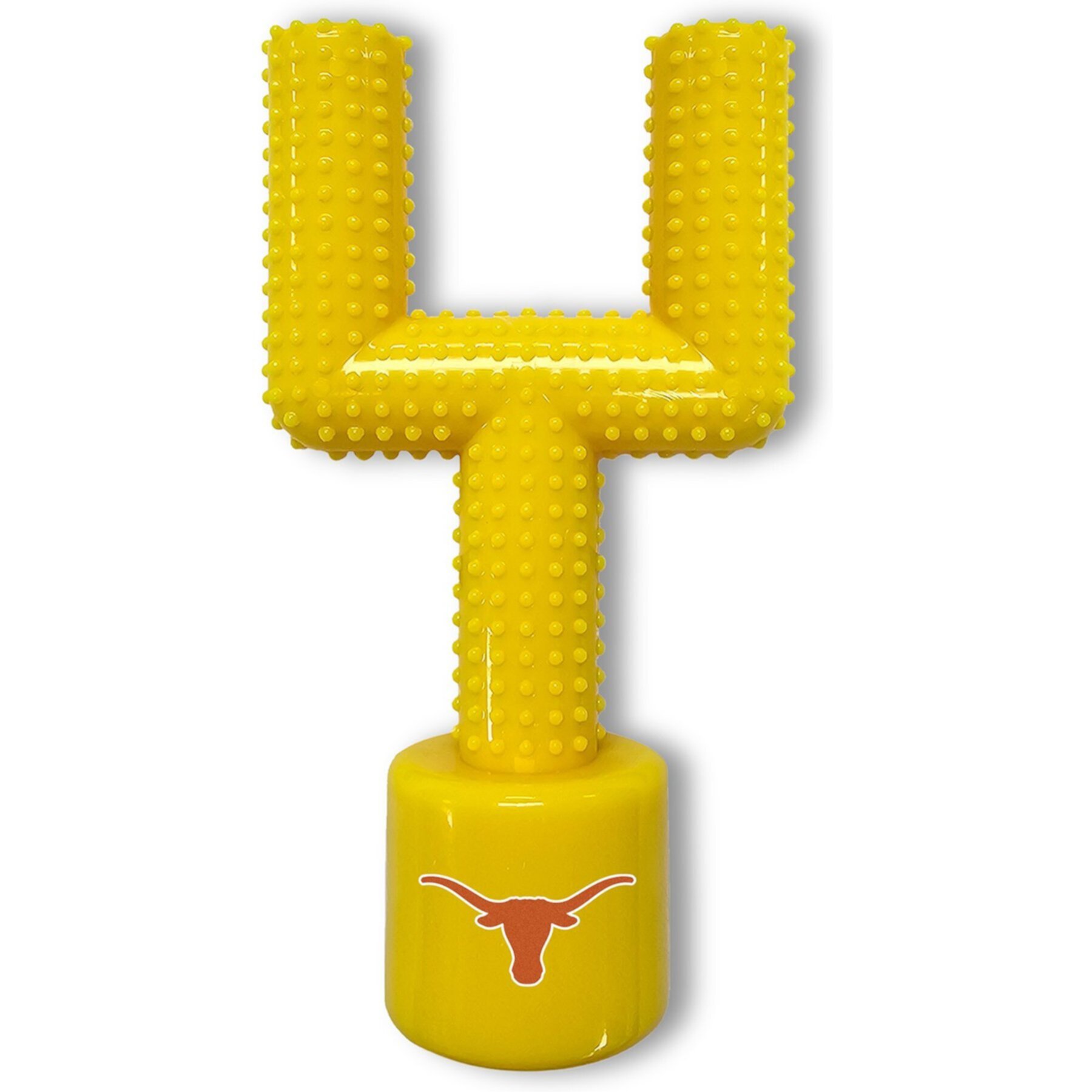 Pets First Texas Hard Nylon Goal Post Dog Chew Toy, Yellow Pets First