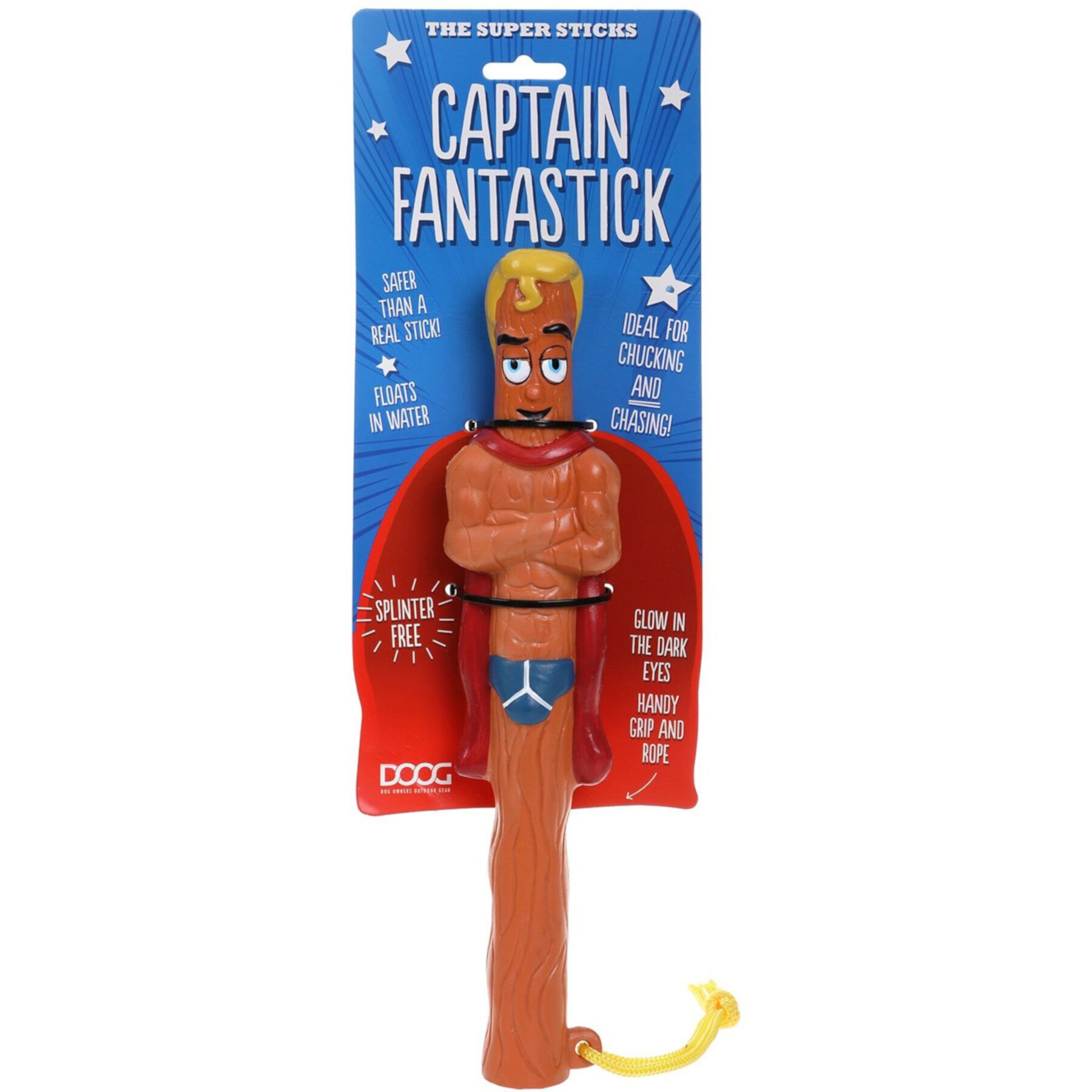 DOOG Supersticks Captain Fantastic Dog Chew Toy, Beige DOOG