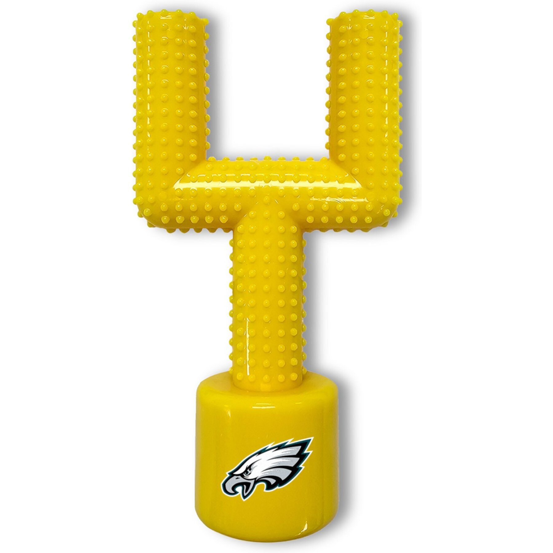 Pets First Philadelphia Eagles Hard Nylon Goal Post Dog Chew Toy, Yellow Pets First