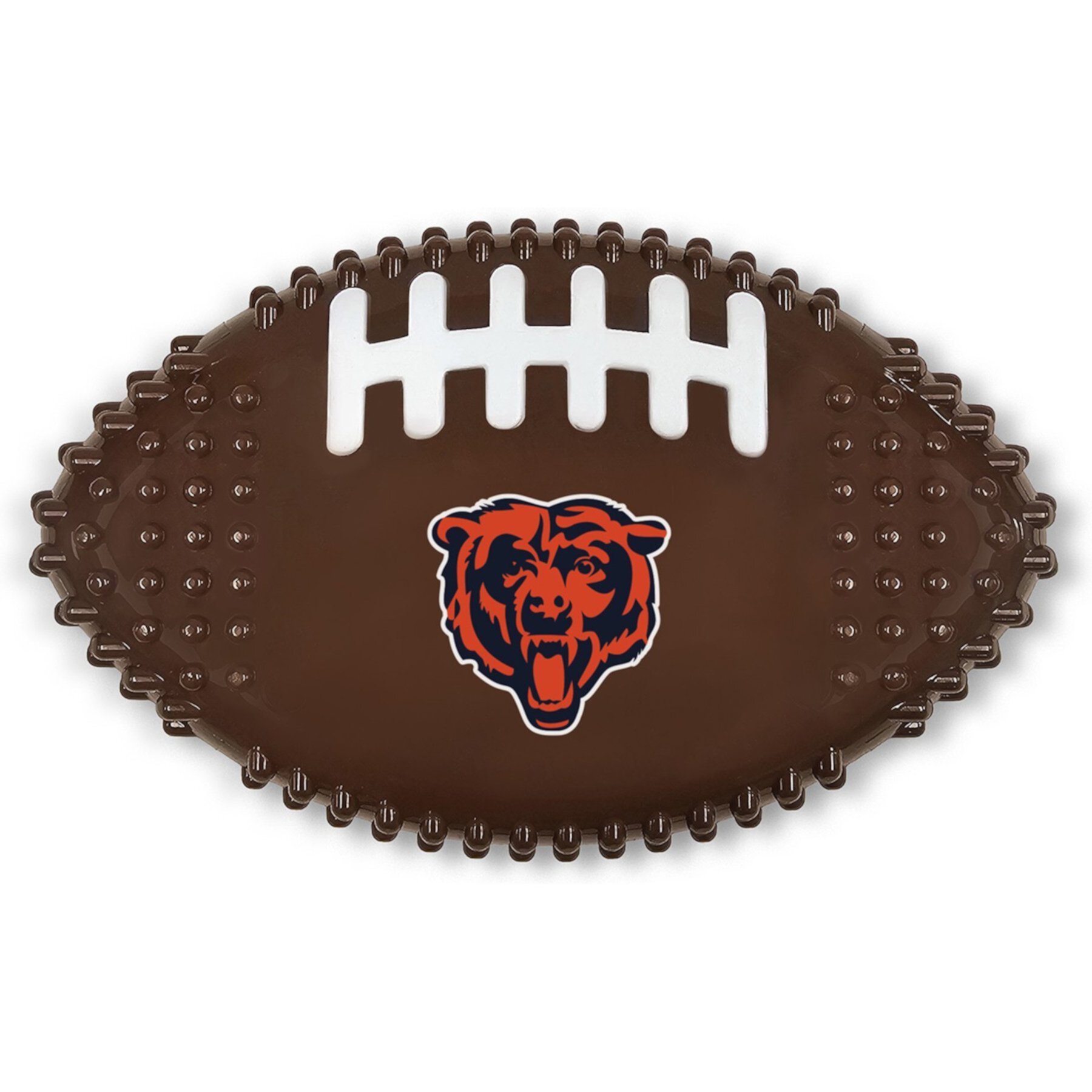 Pets First Chicago Bears Hard Nylon Football Dog Chew Toy, Brown Pets First