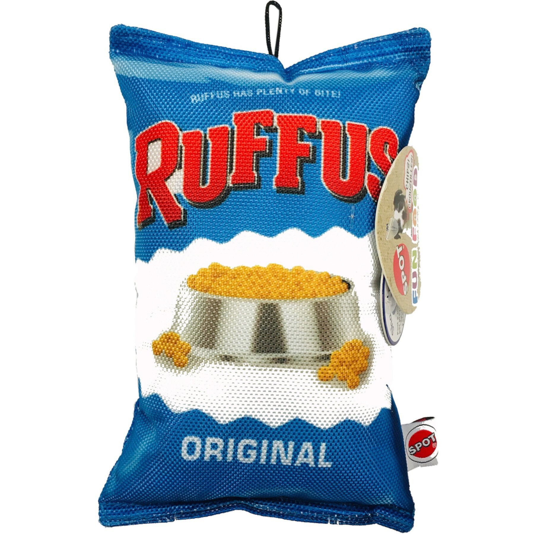 Ethical Pet Fun Food Ruffus Chips Squeaky Plush Dog Toy Ethical Pet