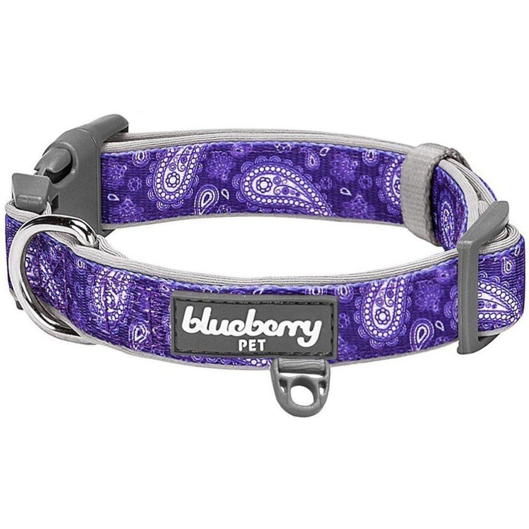 Blueberry Pet Paisley Print Polyester Dog Collar Blueberry Pet