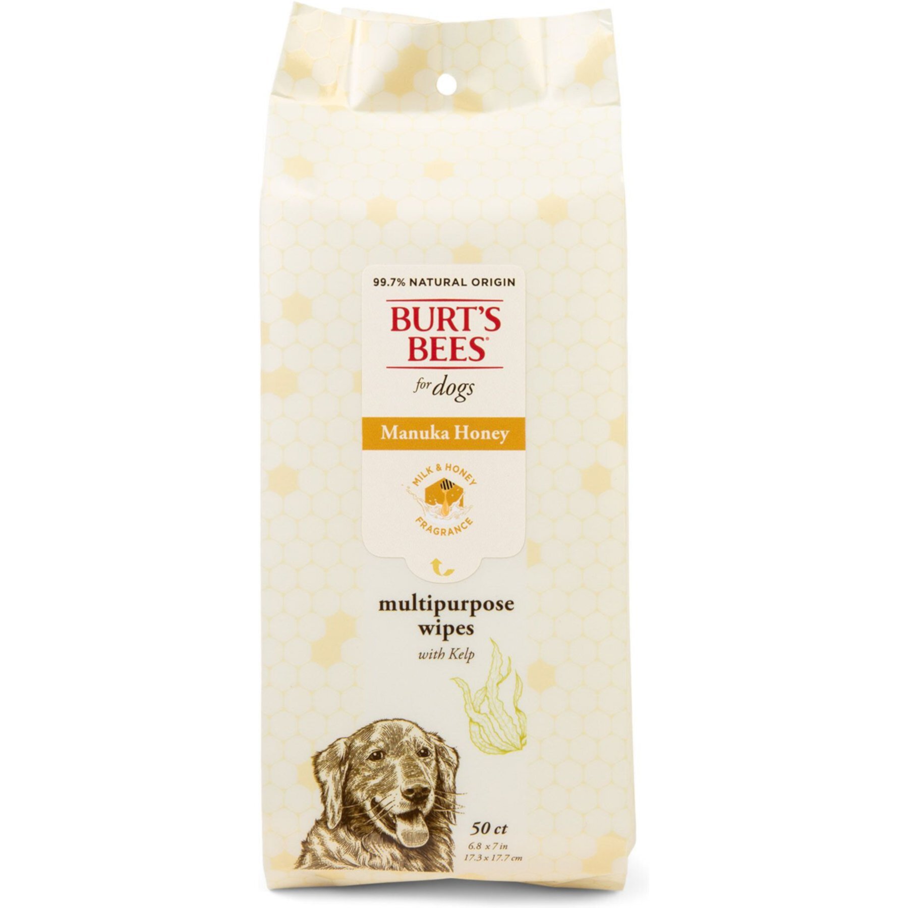 Burt's Bees Manuka Honey Multipurpose Kelp Dog Wipes, 50 count Burt'S Bees