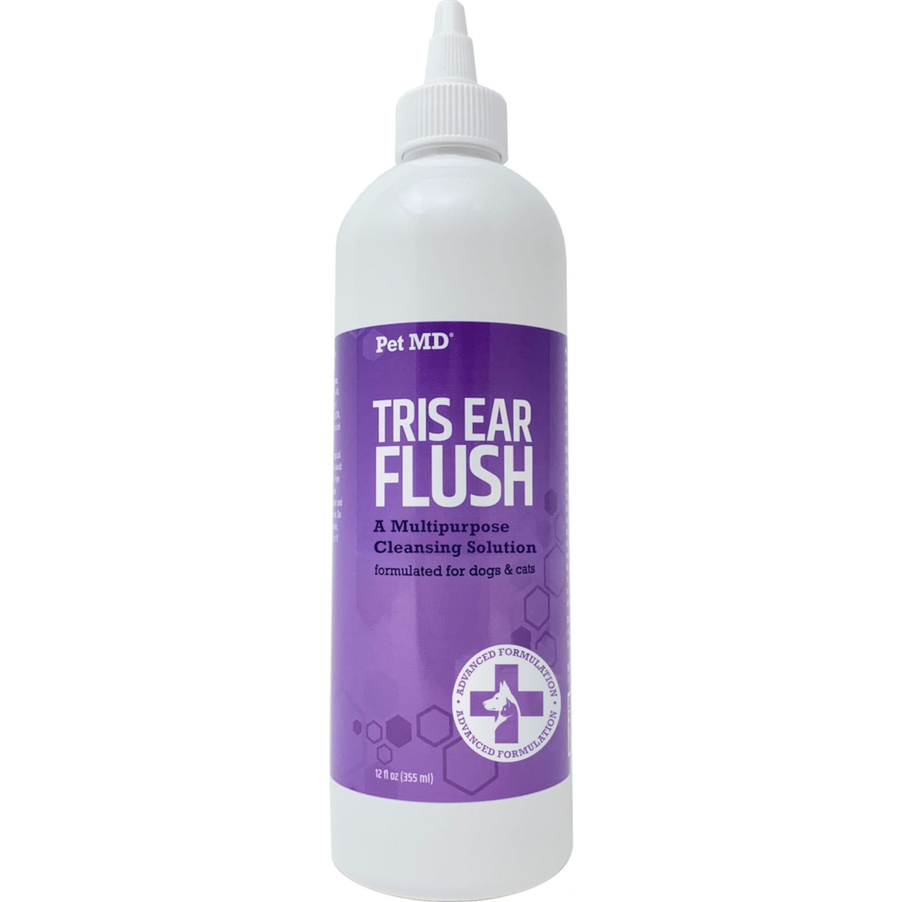 Pet MD Tris Flush Dog & Cat Ear Cleaner, 12-fl oz bottle Pet MD