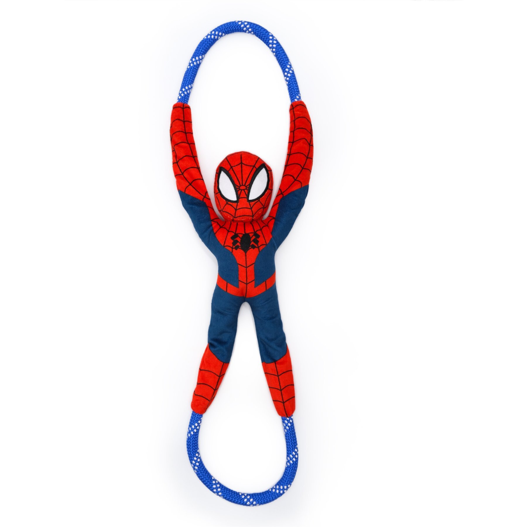 ZippyPaws Marvel RopeTugz Spider-Man Dog Plush Toy, Red Zippypaws