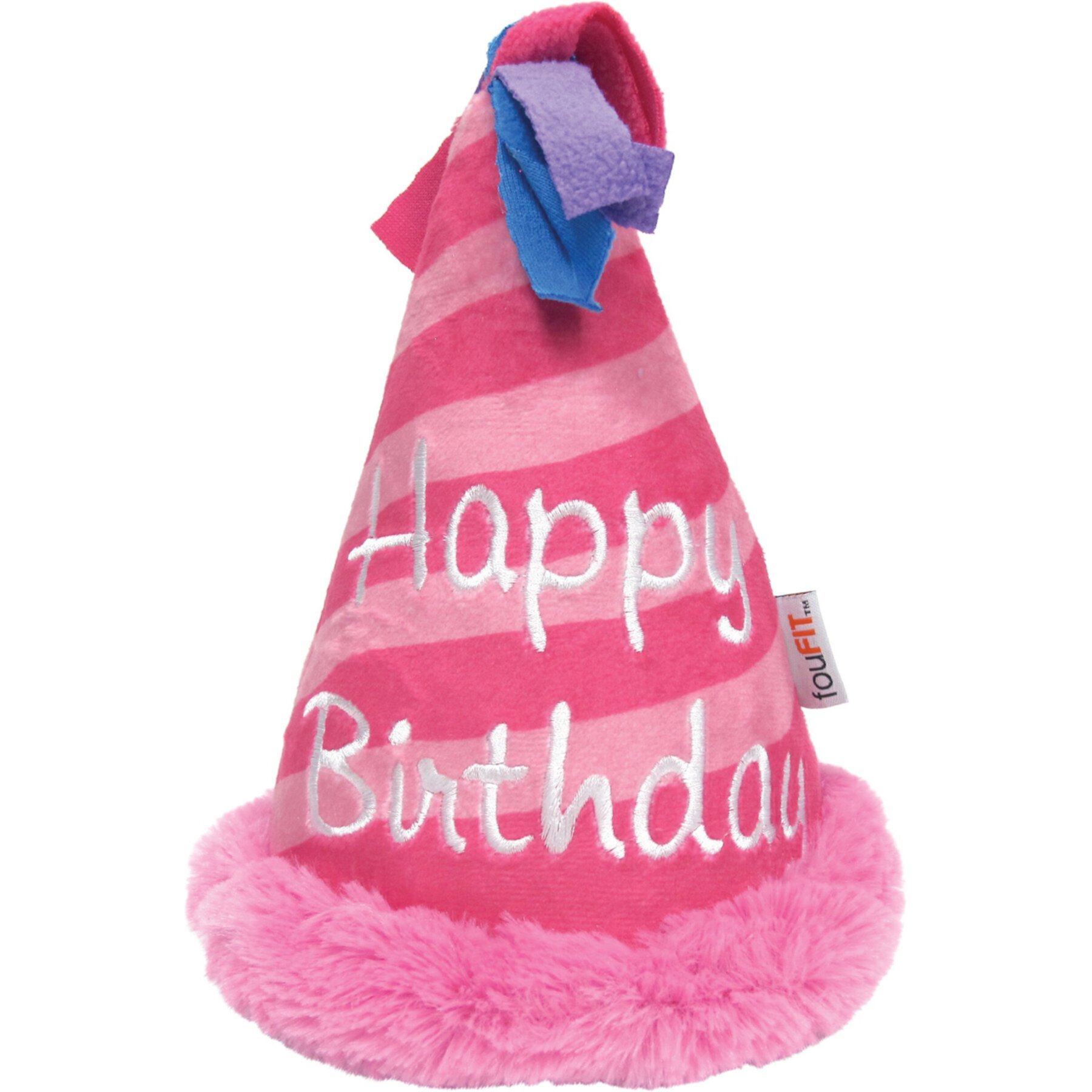 fouFIT Birthday Hat Crinkle Plush Dog Toys fouFIT