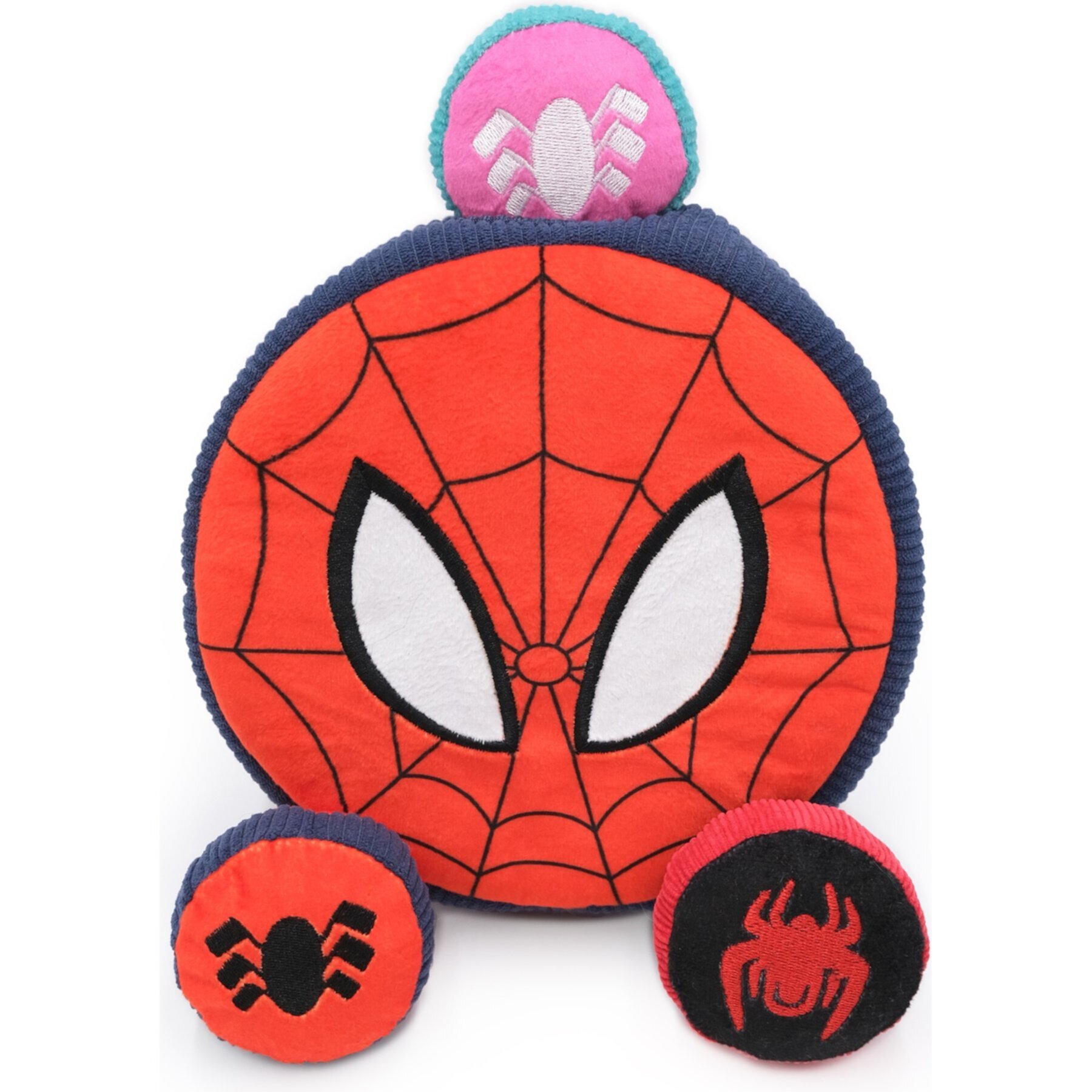 ZippyPaws Marvel Zippy Burrow Spider-Man Dog Plush Toy, Red Zippypaws