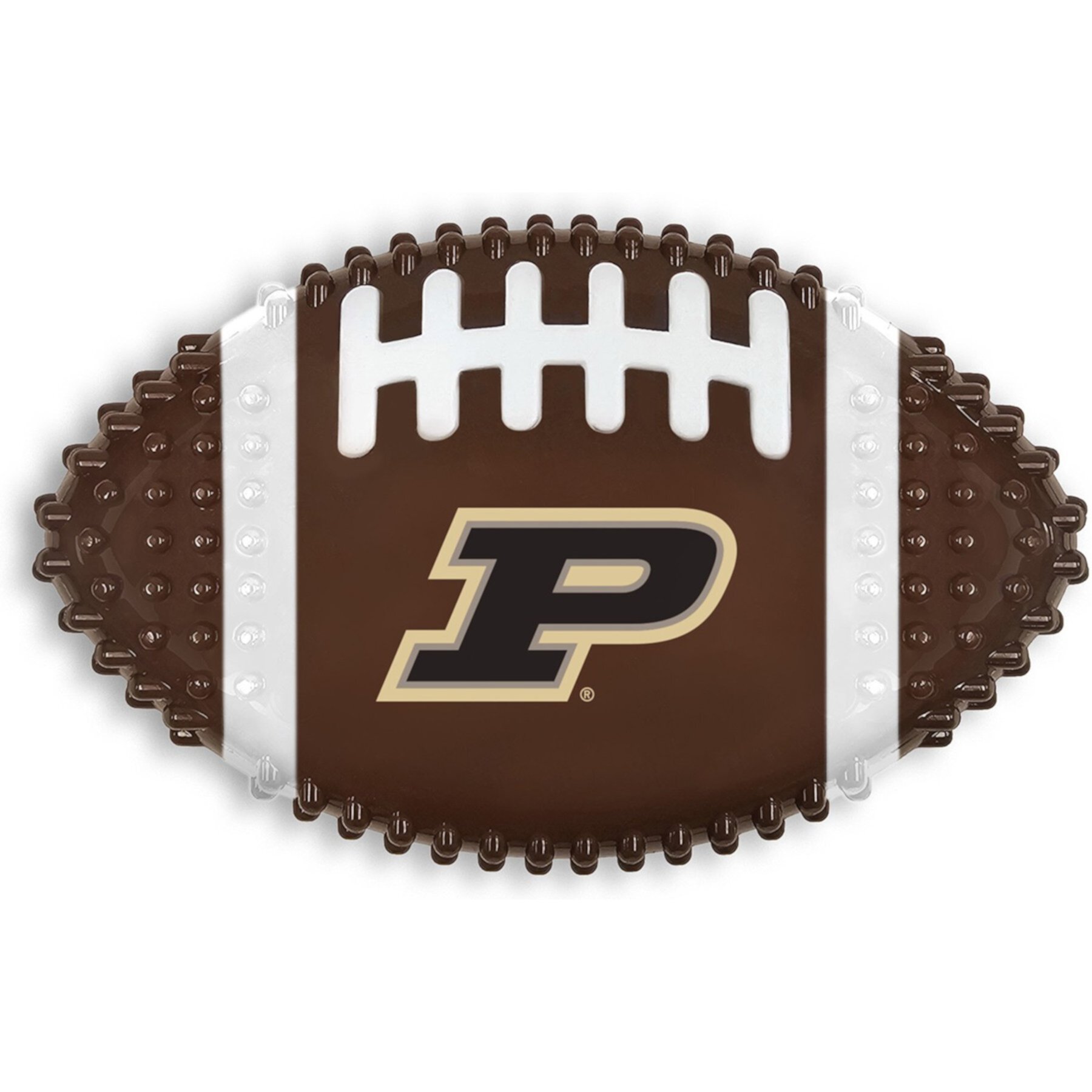 Pets First Purdue Hard Nylon Football Dog Chew Toy, Brown Pets First