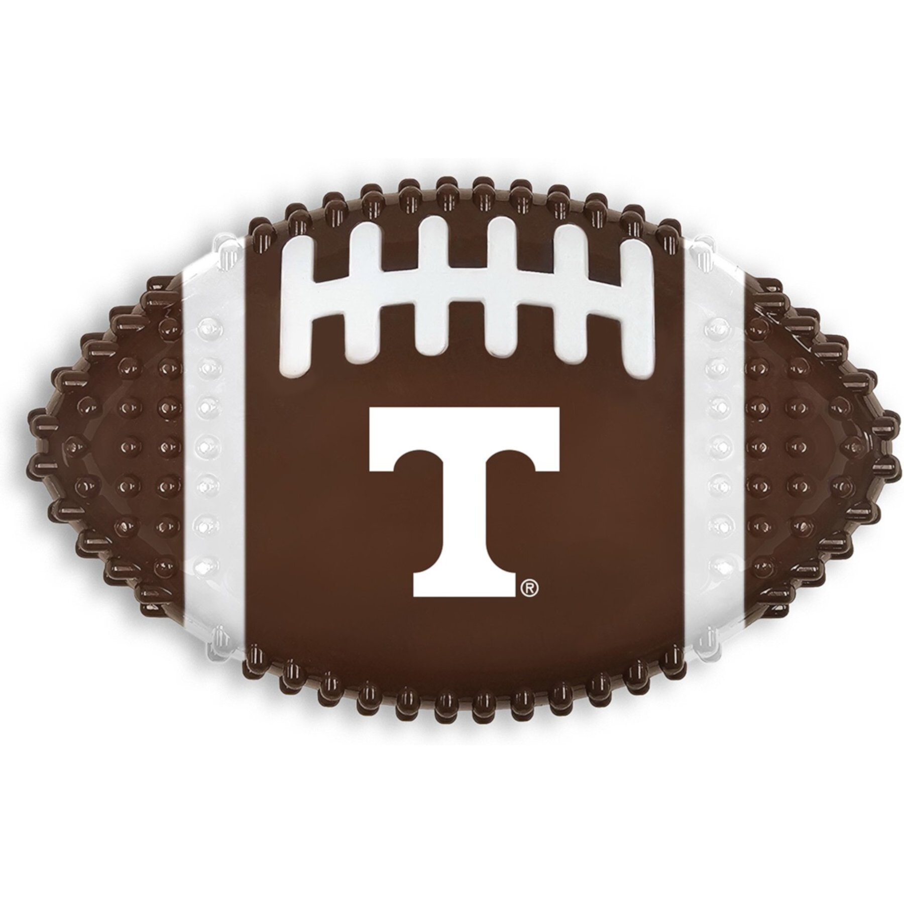 Pets First Tennessee Hard Nylon Football Dog Chew Toy, Brown Pets First