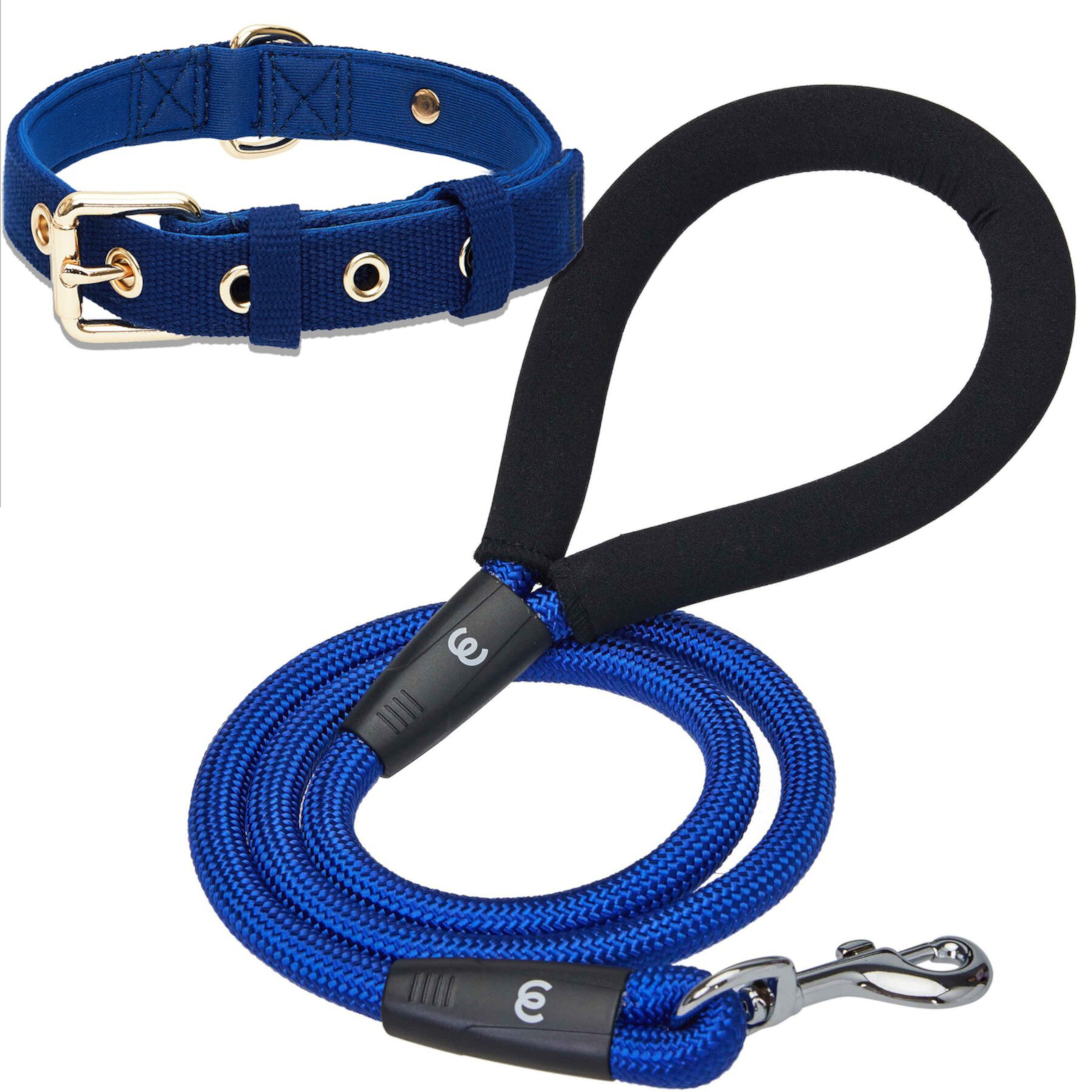 Blueberry Pet Modern Iconic Padded Polyester Dog Collar & Leash Set Blueberry Pet