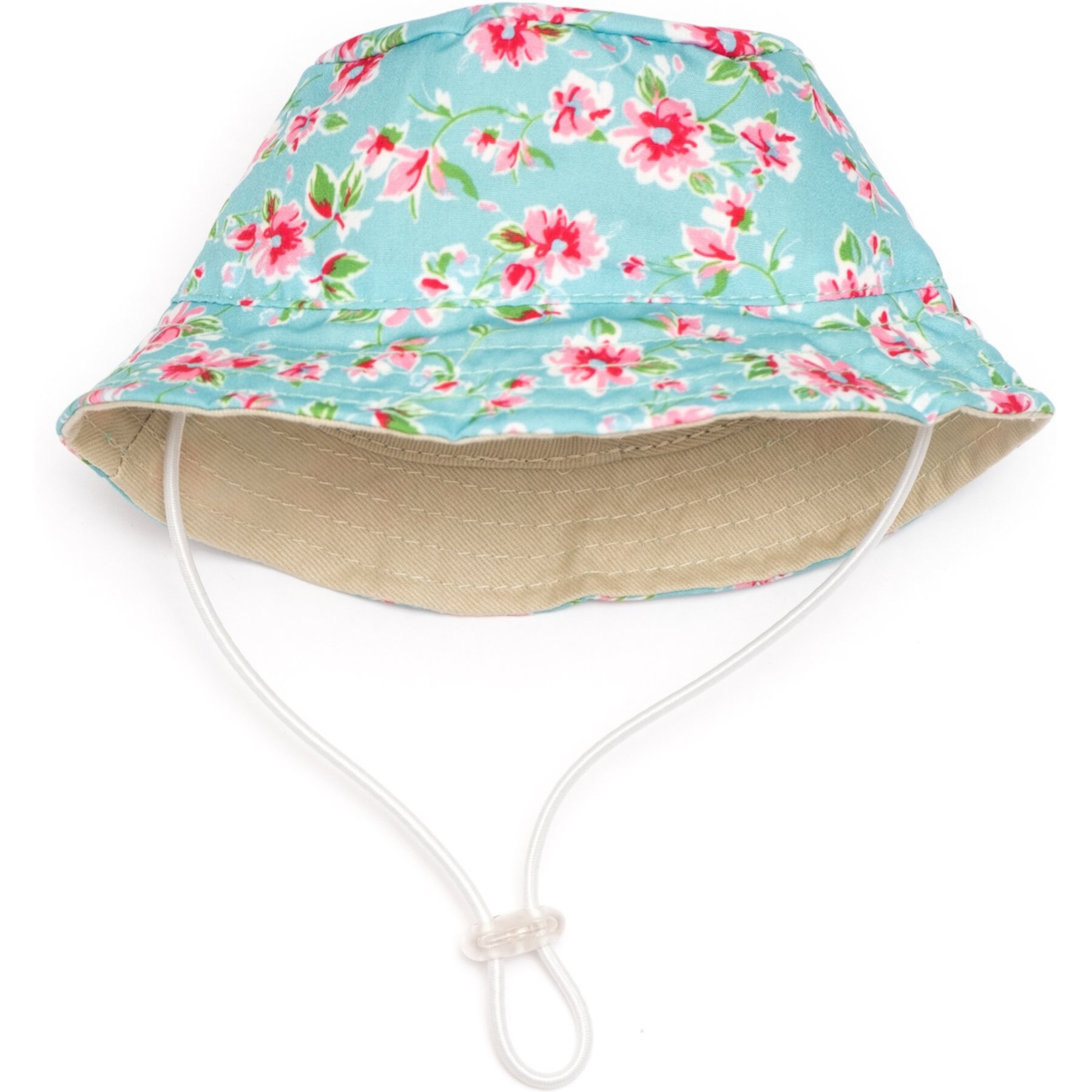 The Worthy Dog Watercolor Floral Dog Bucket Hat, Teal, Small The Worthy Dog