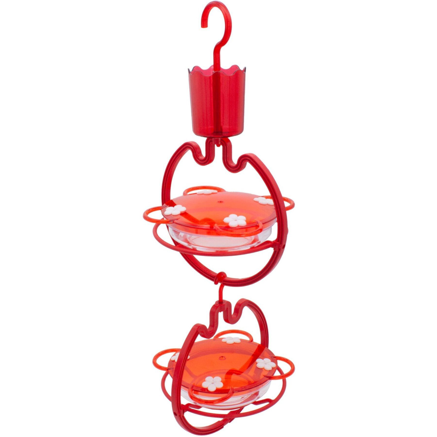 North States Vertical Hummingbird Feeder, Red, 16-oz North States