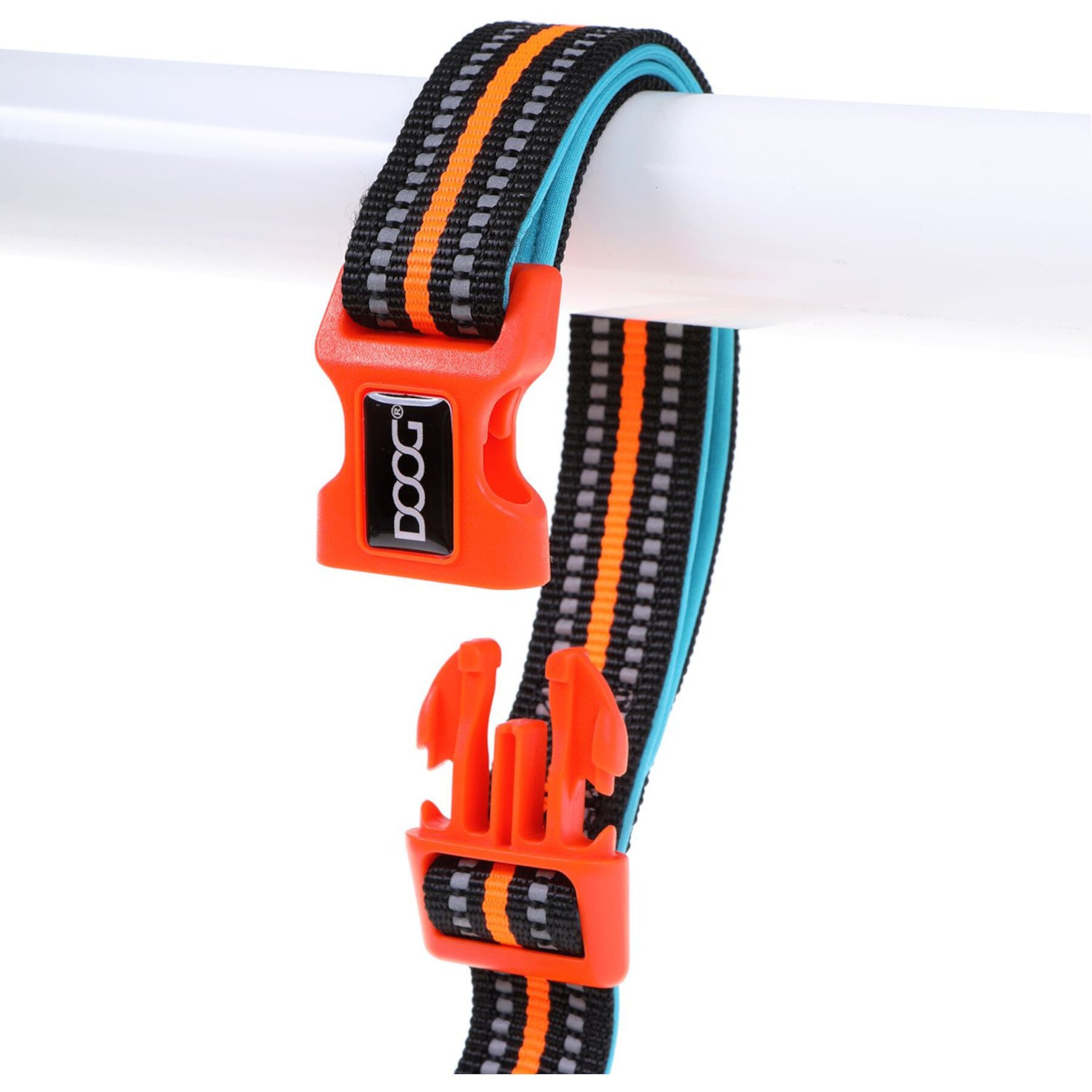 DOOG Neoprene Clip It Beethoven Neon Dog Leash, Orange/Blue, X-Large: 62-in long, 1-in wide DOOG