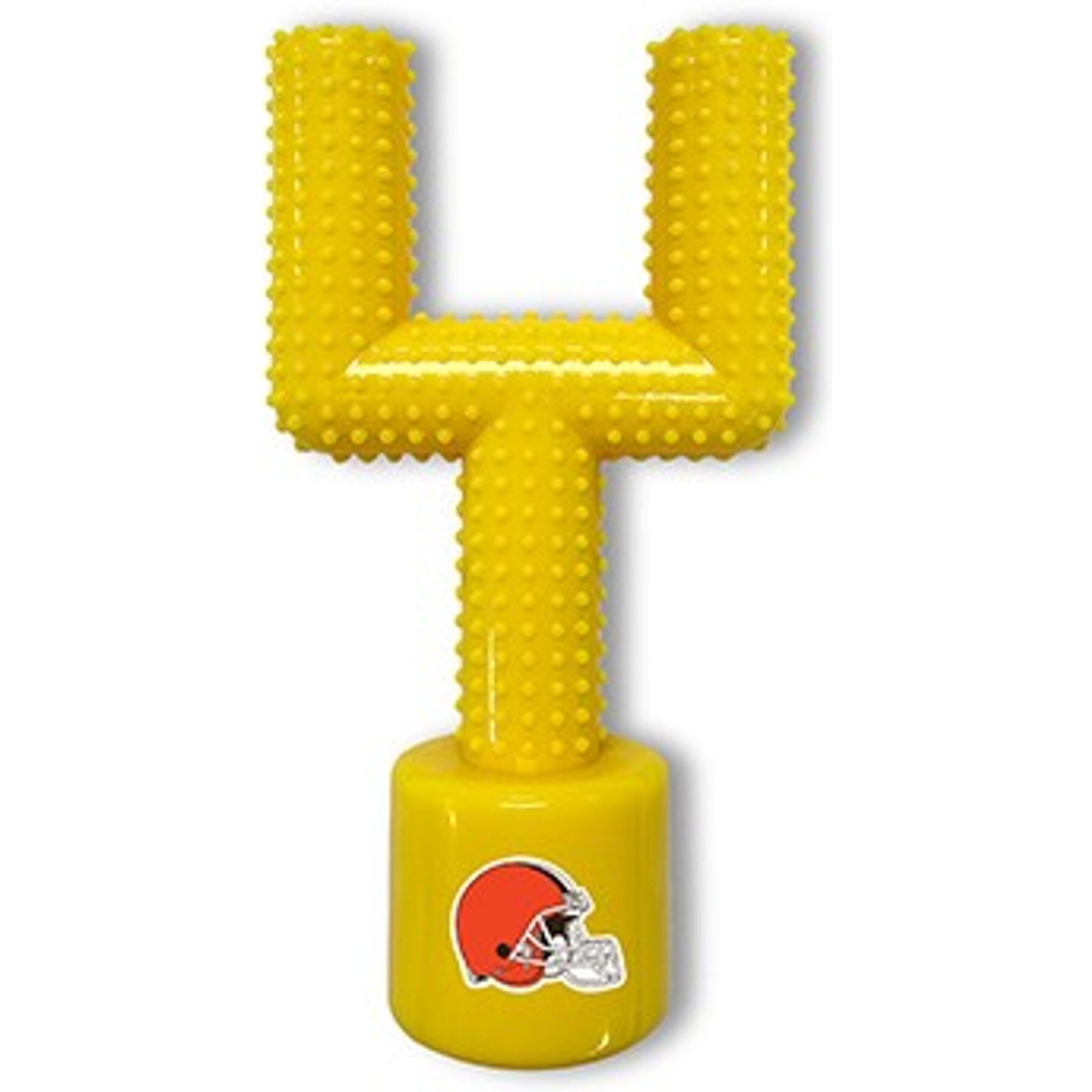 Pets First Cleveland Brownshard Nylon Goal Post Dog Chew Toy, Yellow Pets First