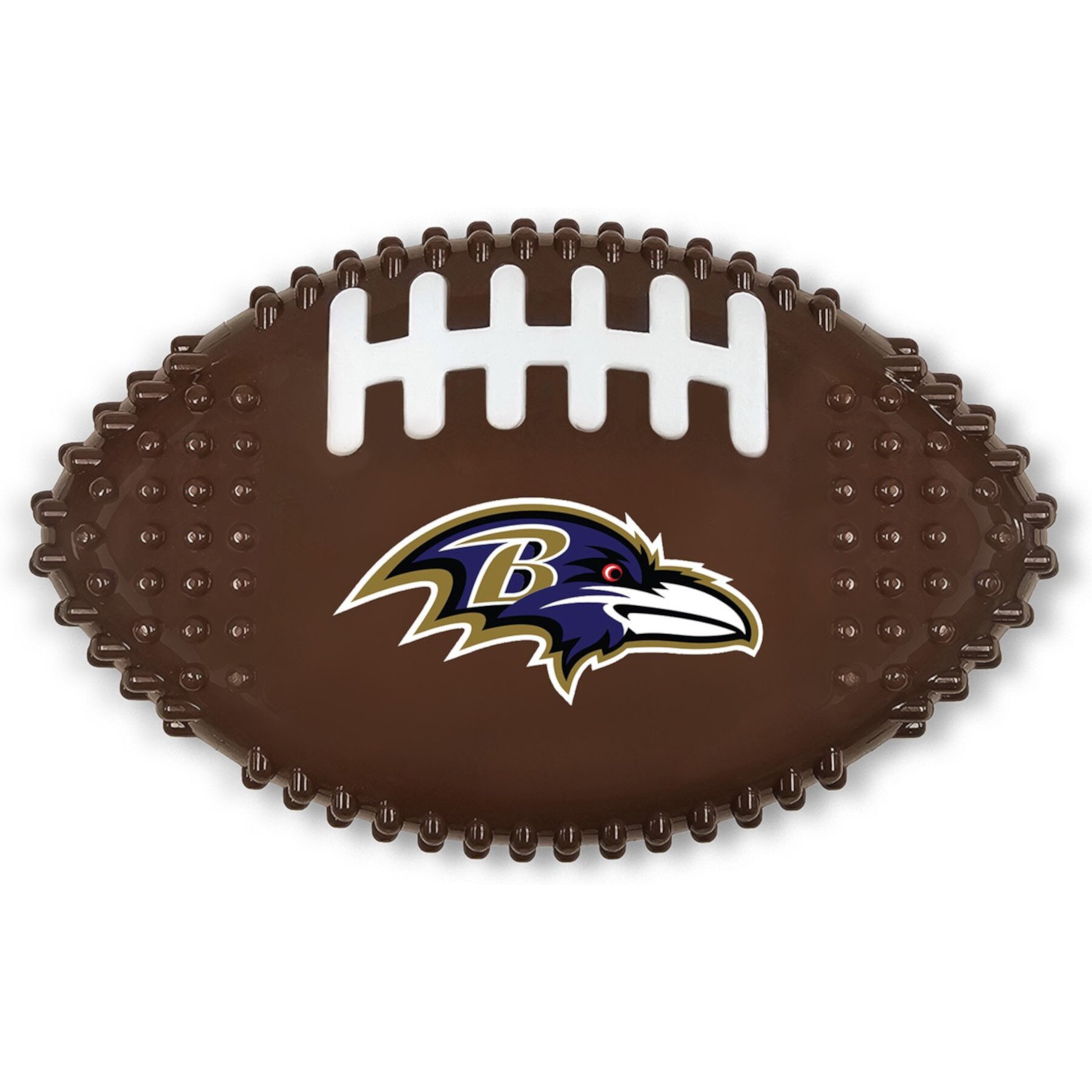 Pets First Baltimore Ravens Hard Nylon Football Dog Chew Toy, Brown Pets First