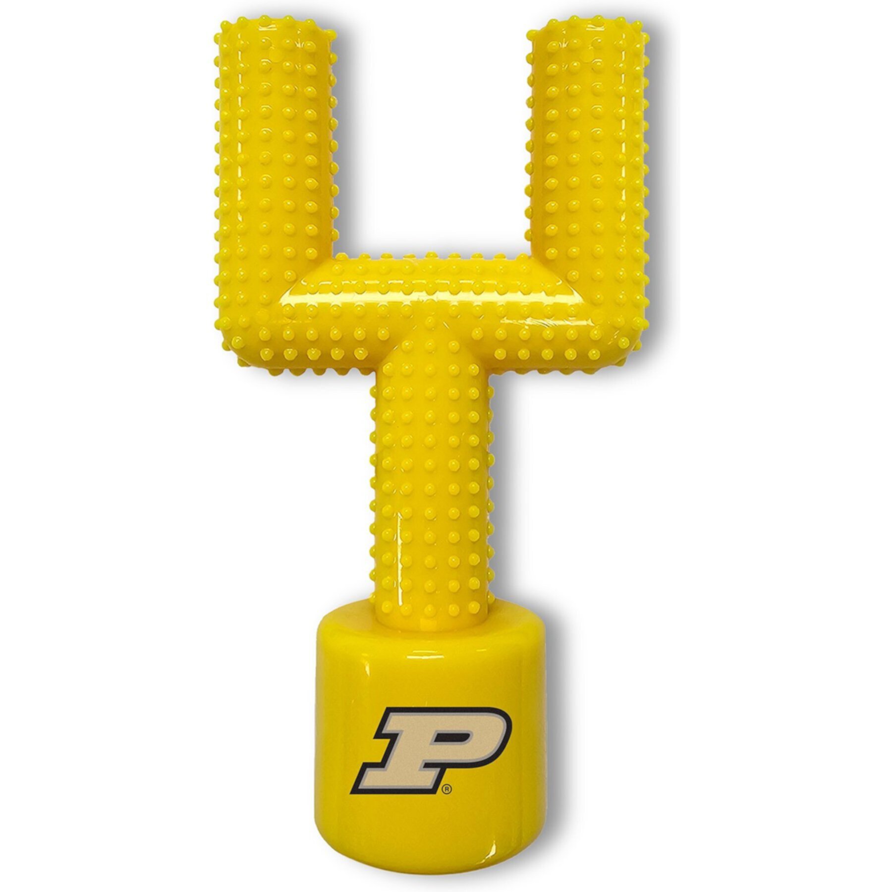 Pets First Purdue Hard Nylon Goal Post Dog Chew Toy, Yellow Pets First